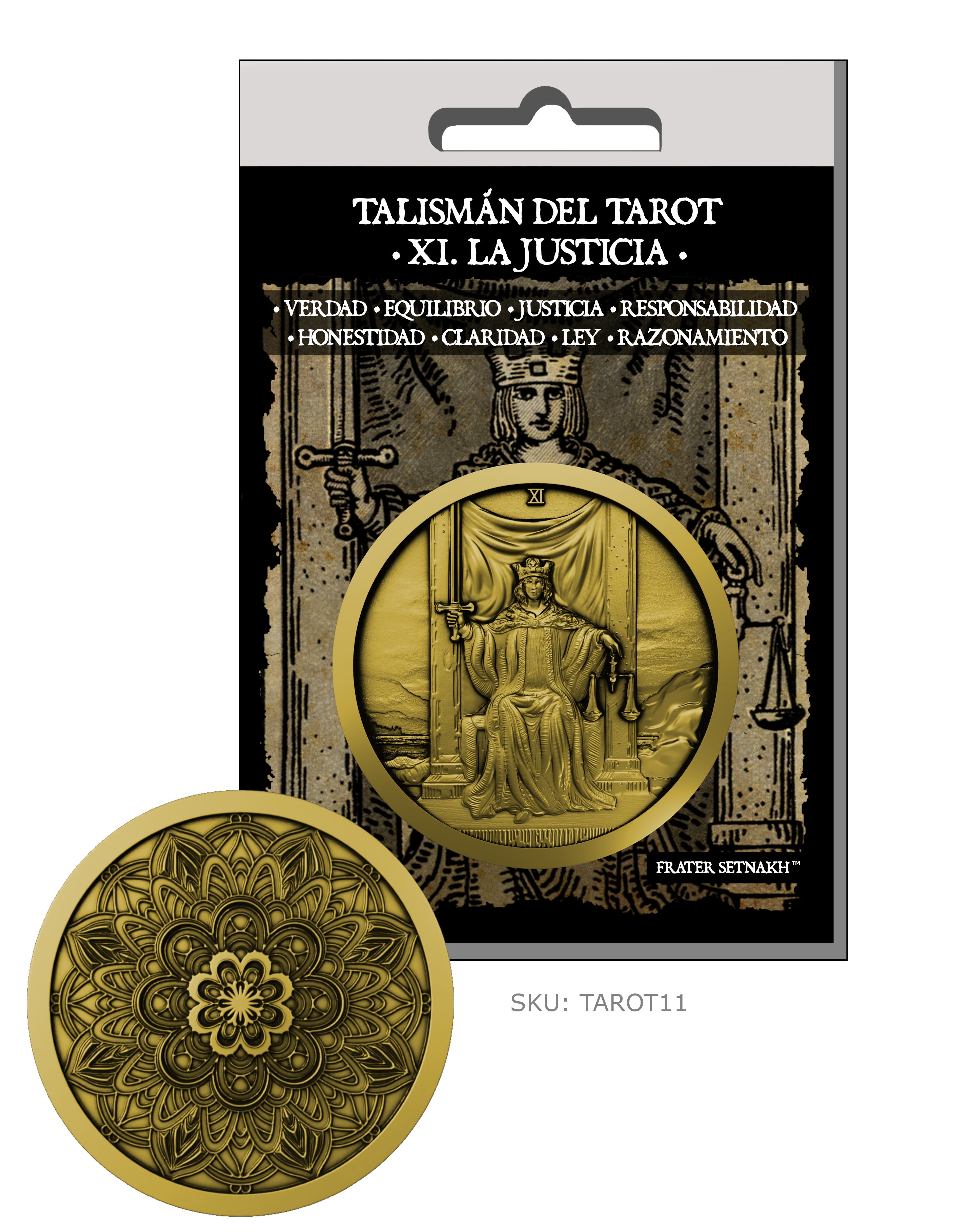 22 Monedas-Talismán del Tarot + 22 Cartas Descriptivas + Láminas de PVC | Minoristas: soliciten descuentos mayoristas de hasta el 50%