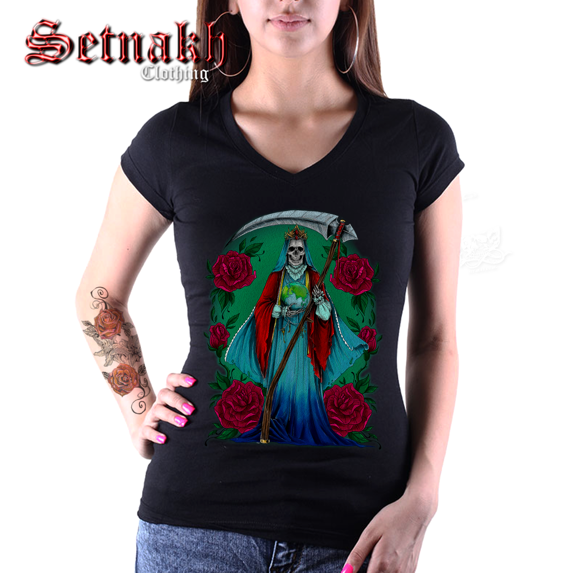Santa Muerte Occult Heat Transfer Print for your Clothes / 3 Designs Available #435