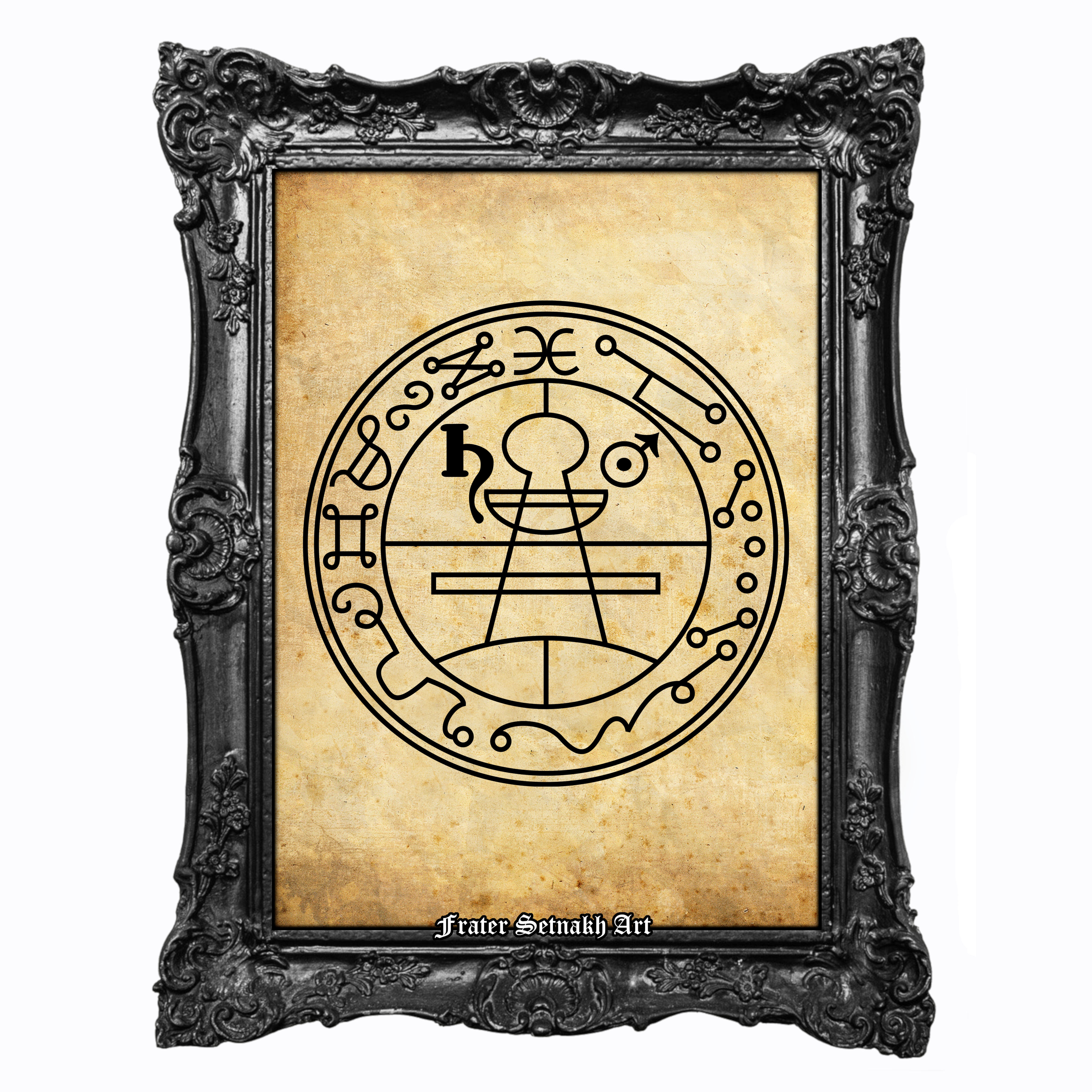 The Seal of Solomon Print – Occult Poster from The Lesser Key of Solomon - Magical Talisman Art - Ritual Occult Illustration - Esoteric Magic Print - Mystical Wall Decor #137