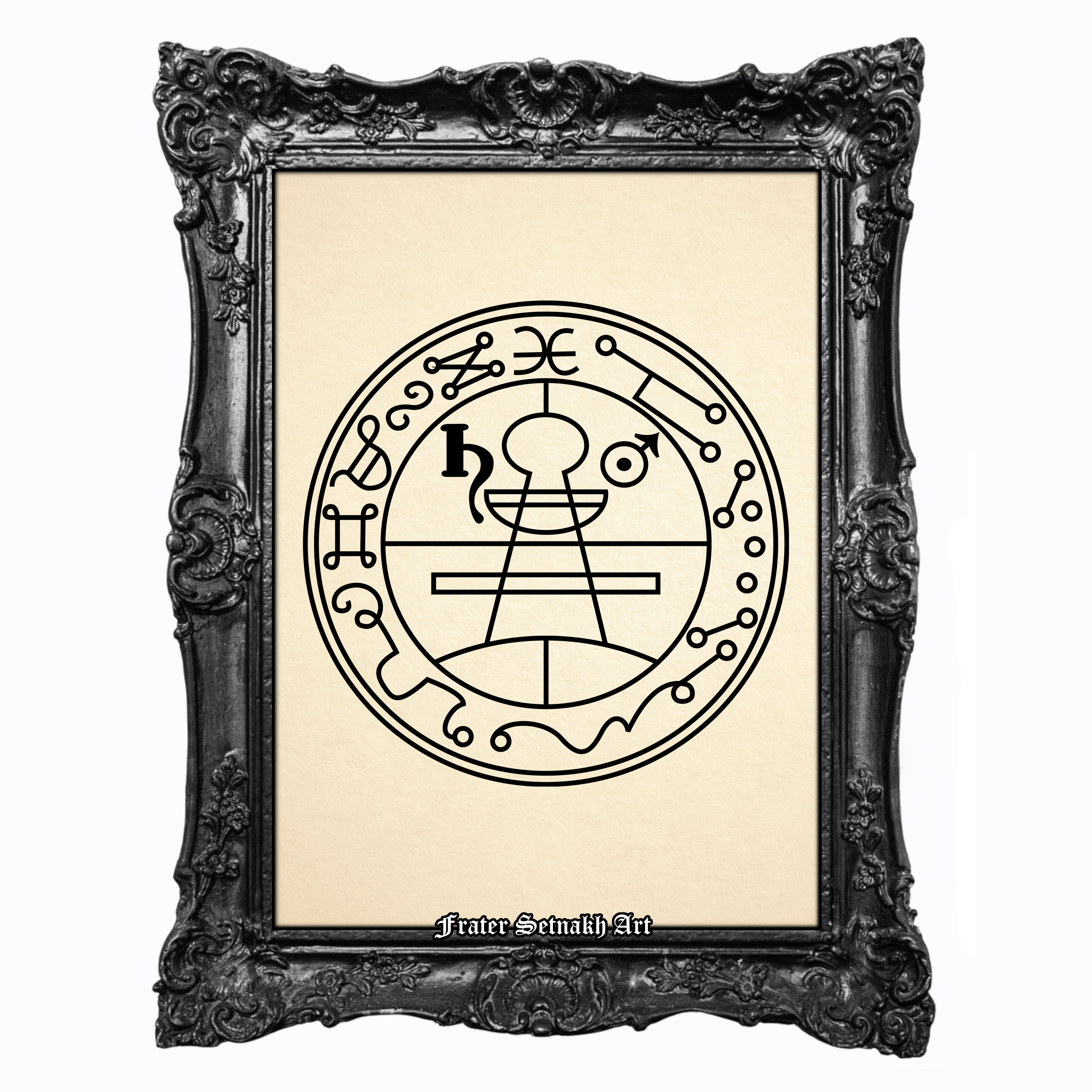 The Seal of Solomon Print – Occult Poster from The Lesser Key of Solomon - Magical Talisman Art - Ritual Occult Illustration - Esoteric Magic Print - Mystical Wall Decor #137
