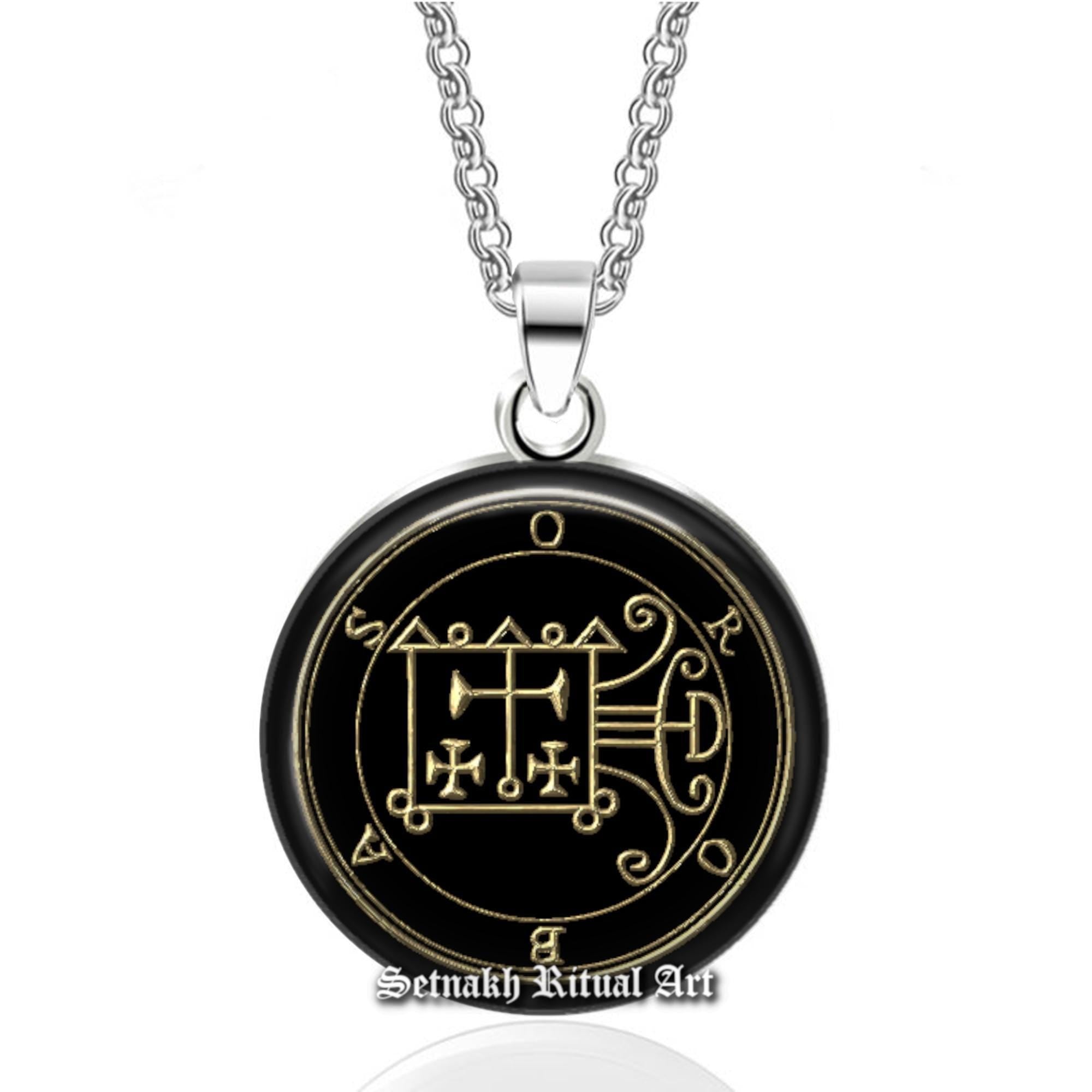 55 OROBAS demon seal pendant, Goetia sigil necklace, Lemegeton, Lesser Key of Solomon, occult, summoning demons ritual amulet #104.55
