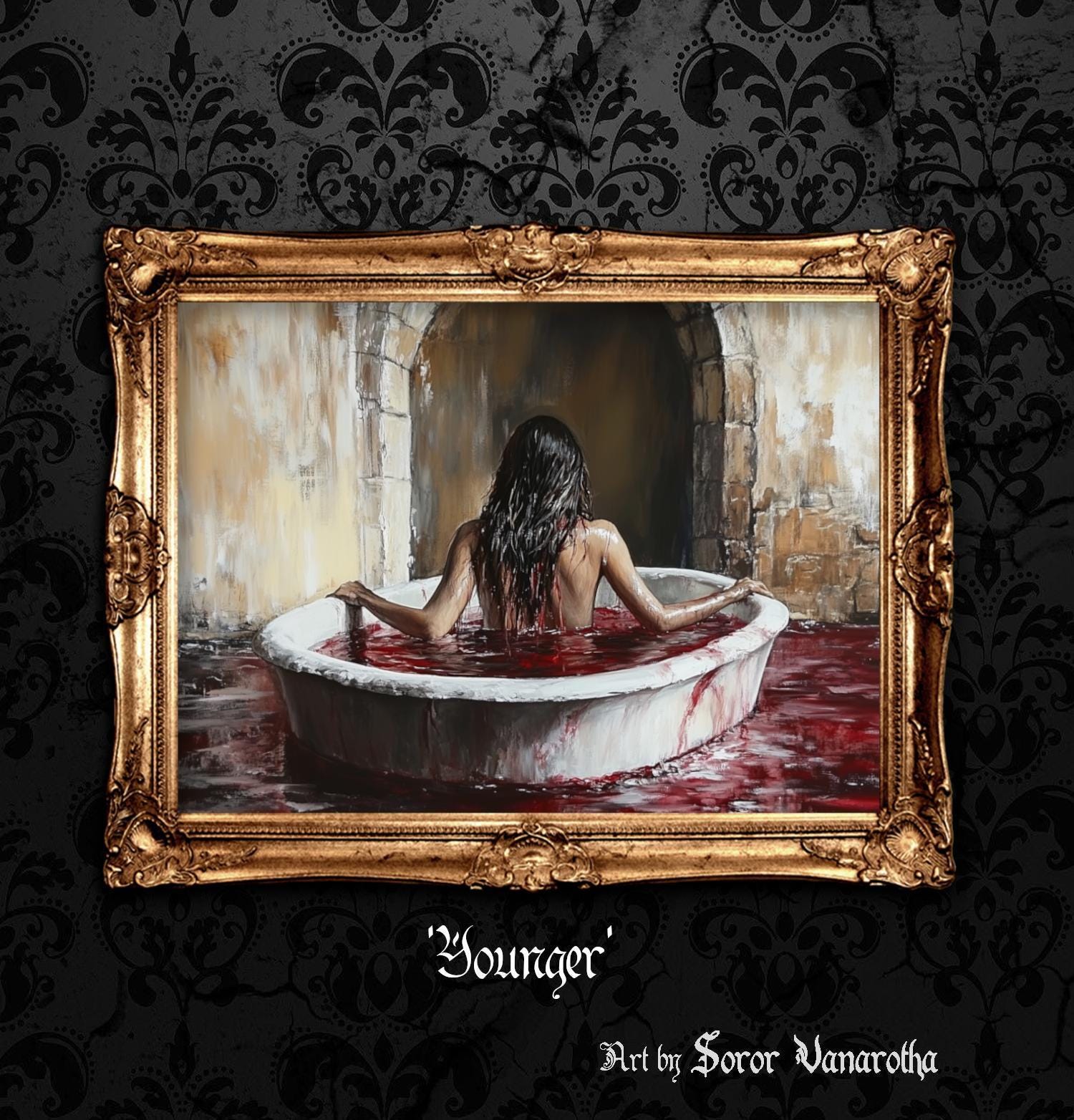 Countess Elizabeth Bathory Art Print - Gothic Portrait Wall Decor, Dark Vampiric Artwork for Fans of Macabre and Horror Aesthetic #SV10