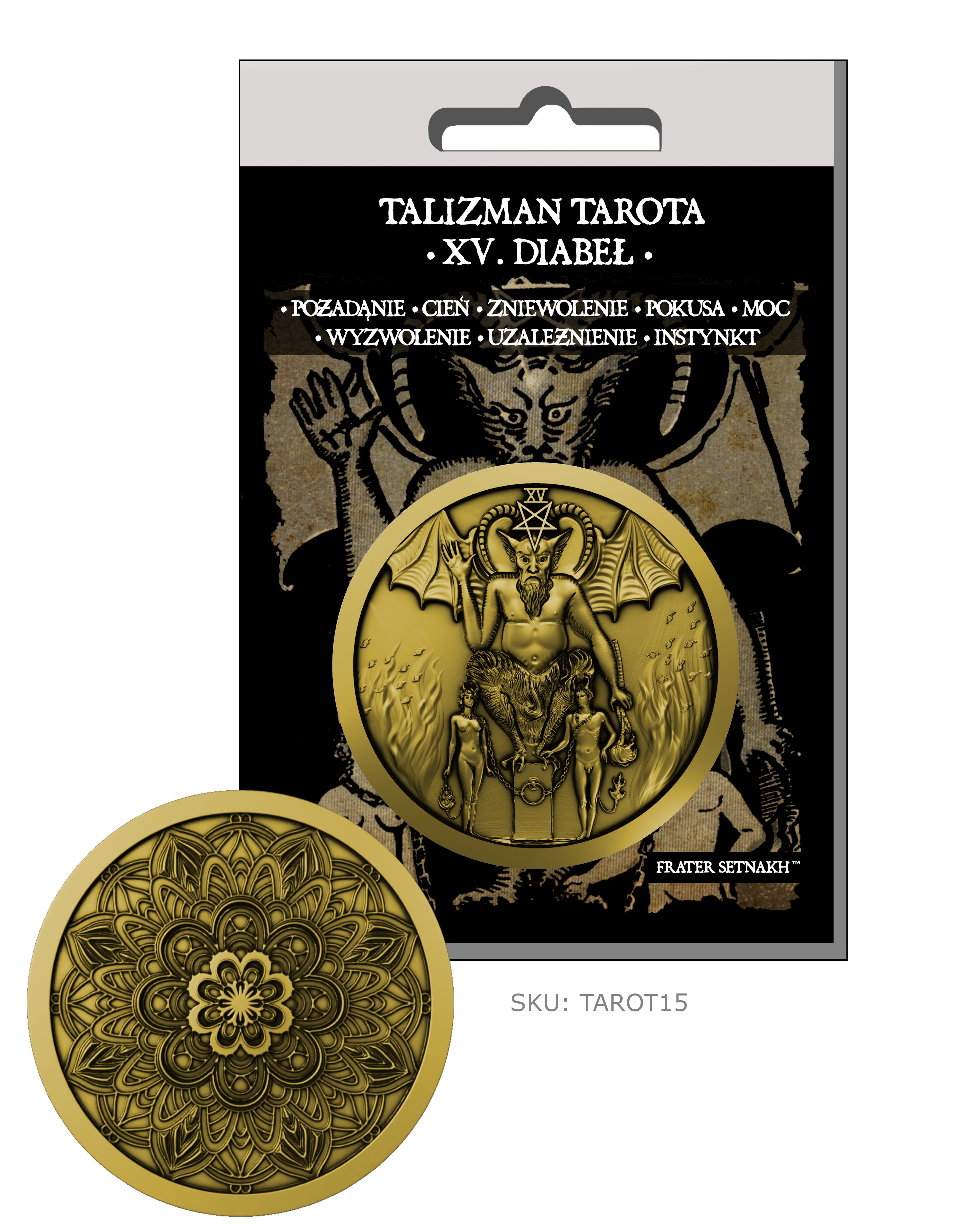 22 Talizmany Monety Tarota Rider-Waite-Smith + 22 Kart Opisowych + Etui PVC | Kolekcjonerski Zestaw Talizmanów