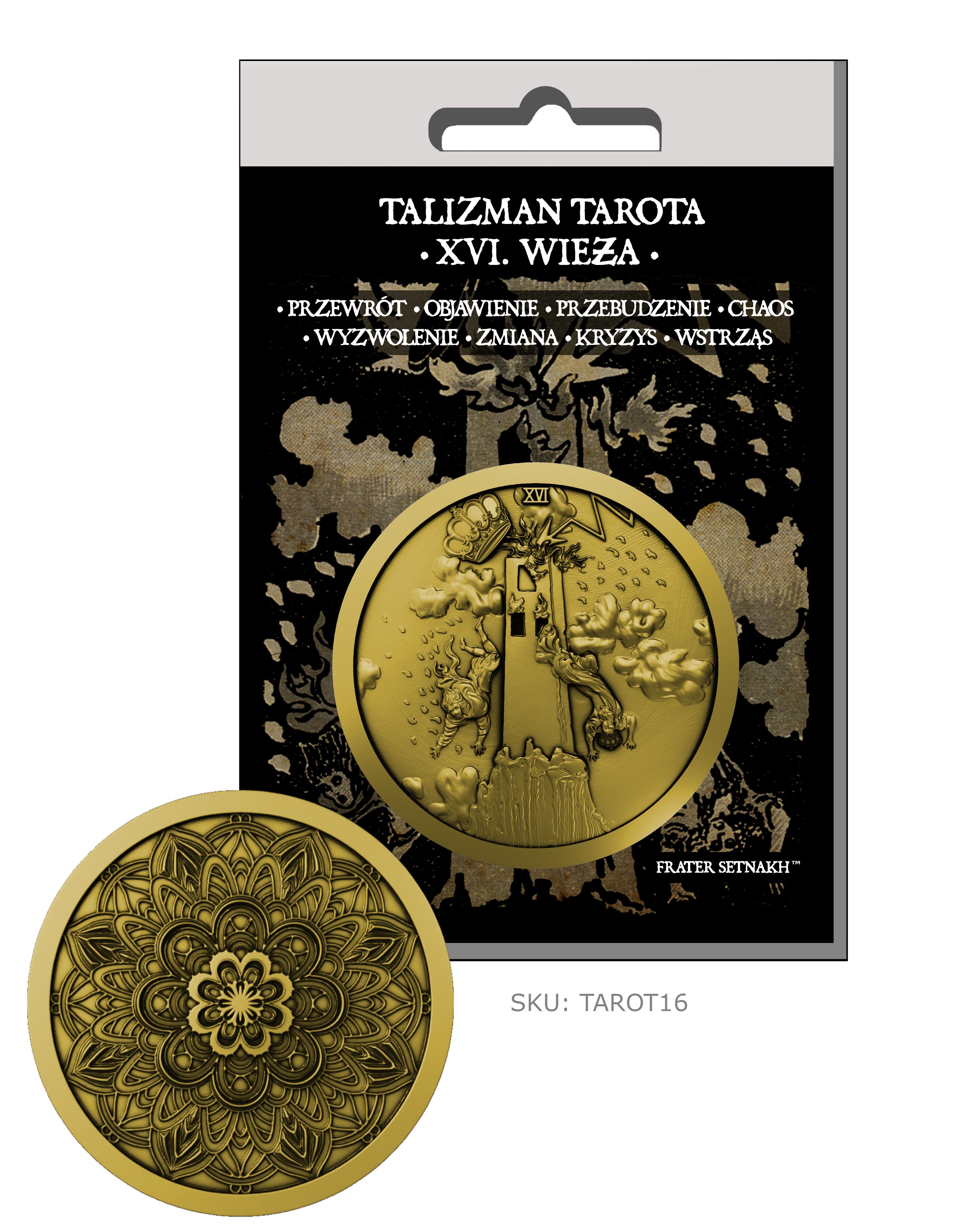 22 Talizmany Monety Tarota Rider-Waite-Smith + 22 Kart Opisowych + Etui PVC | Kolekcjonerski Zestaw Talizmanów