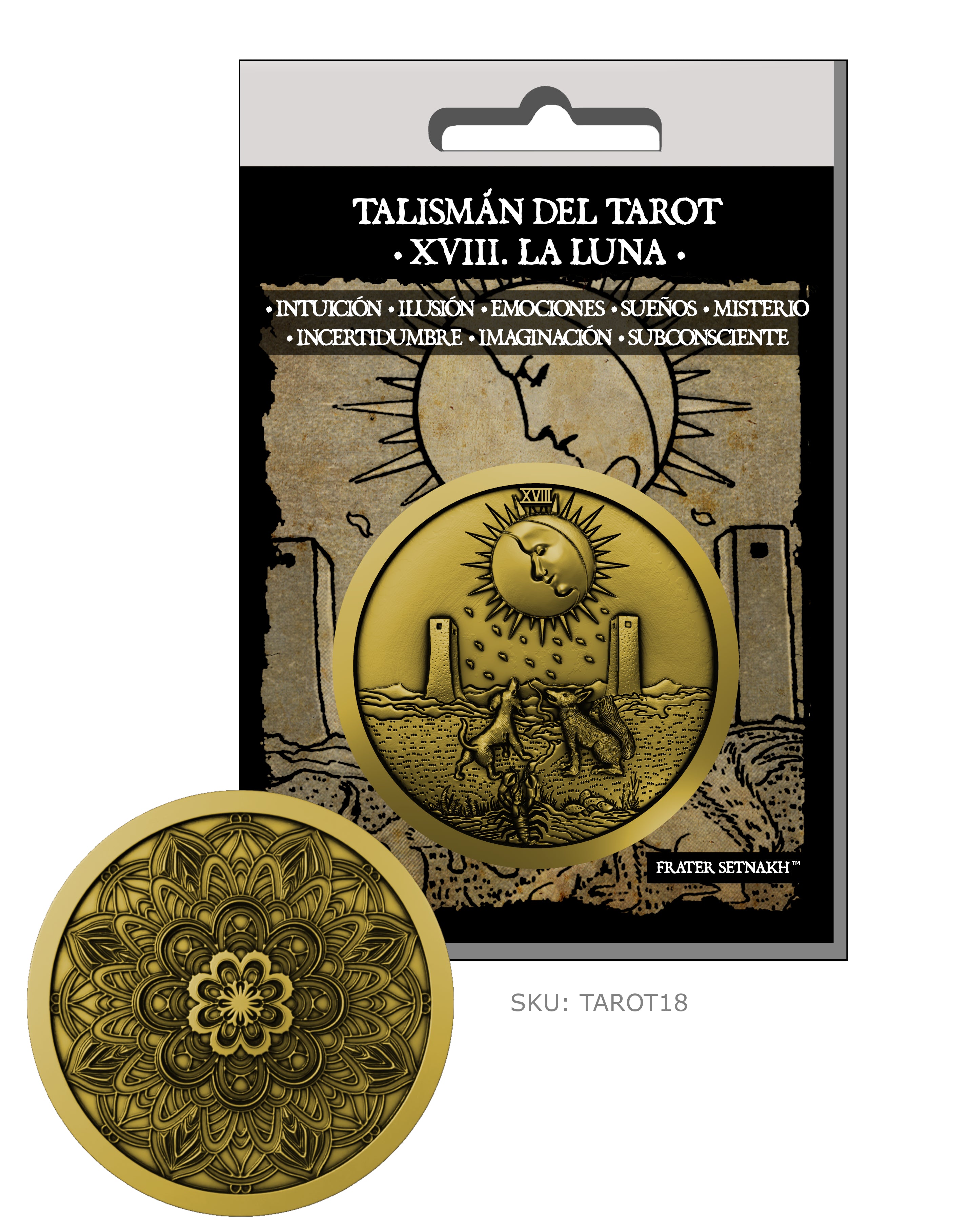 22 Monedas-Talismán del Tarot + 22 Cartas Descriptivas + Láminas de PVC | Minoristas: soliciten descuentos mayoristas de hasta el 50%