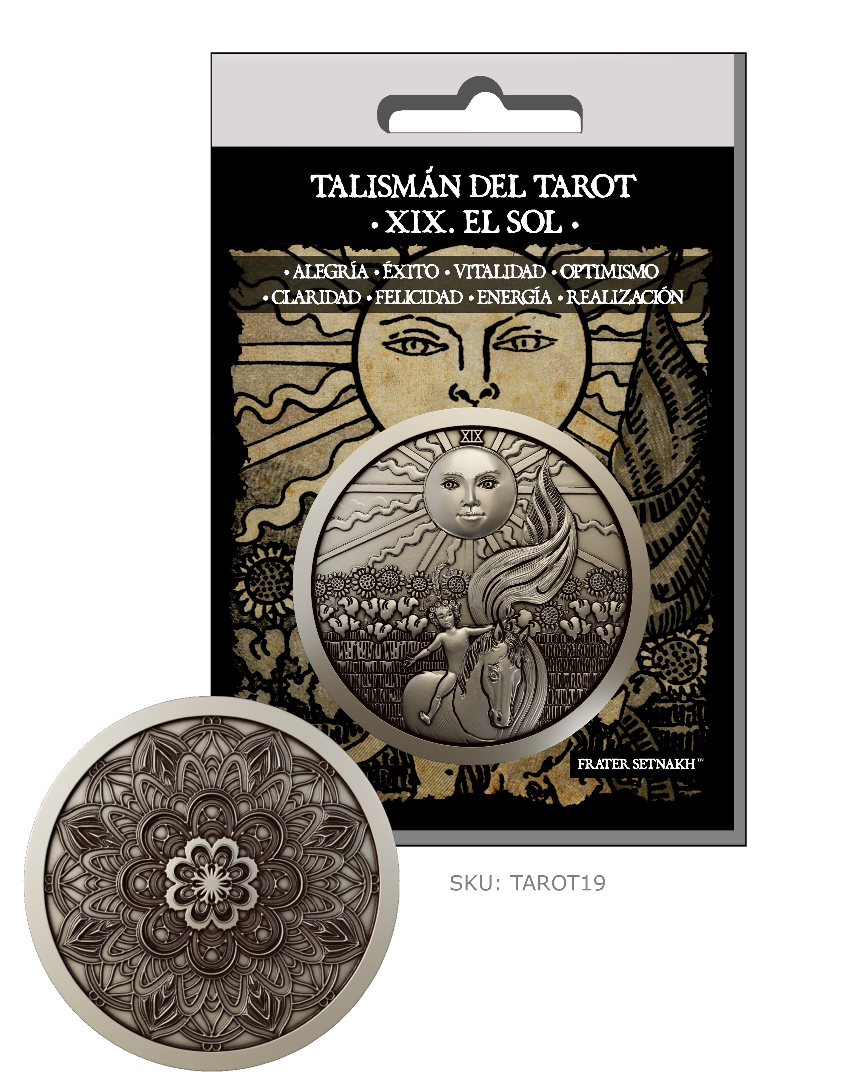 22 Monedas-Talismán del Tarot + 22 Cartas Descriptivas + Láminas de PVC | Minoristas: soliciten descuentos mayoristas de hasta el 50%