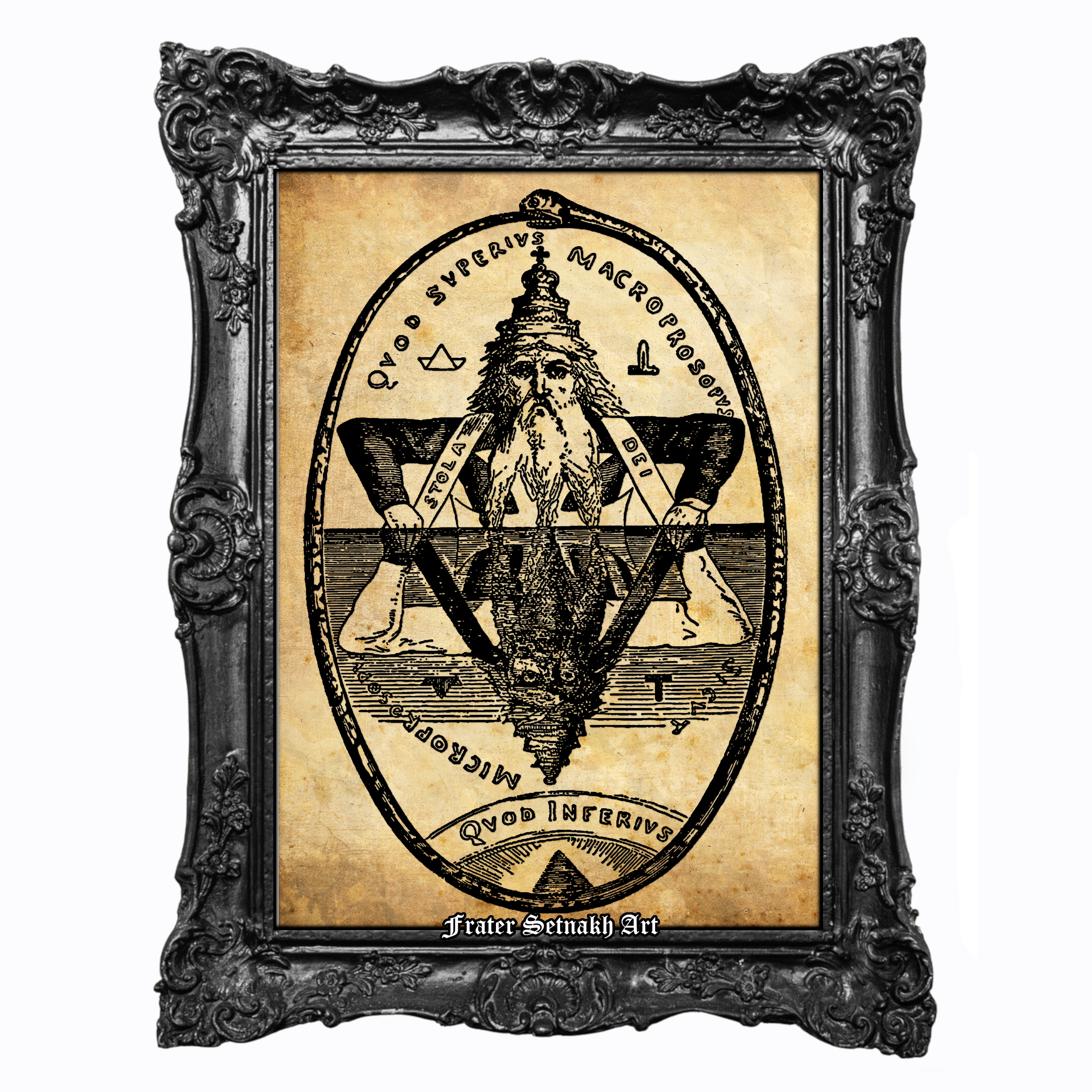 As Above So Below, Éliphas Lévi, 1856, Solomon Seal Occult Print, Hermetic Illustration, Esoteric Poster & Mystical Wall Art #206