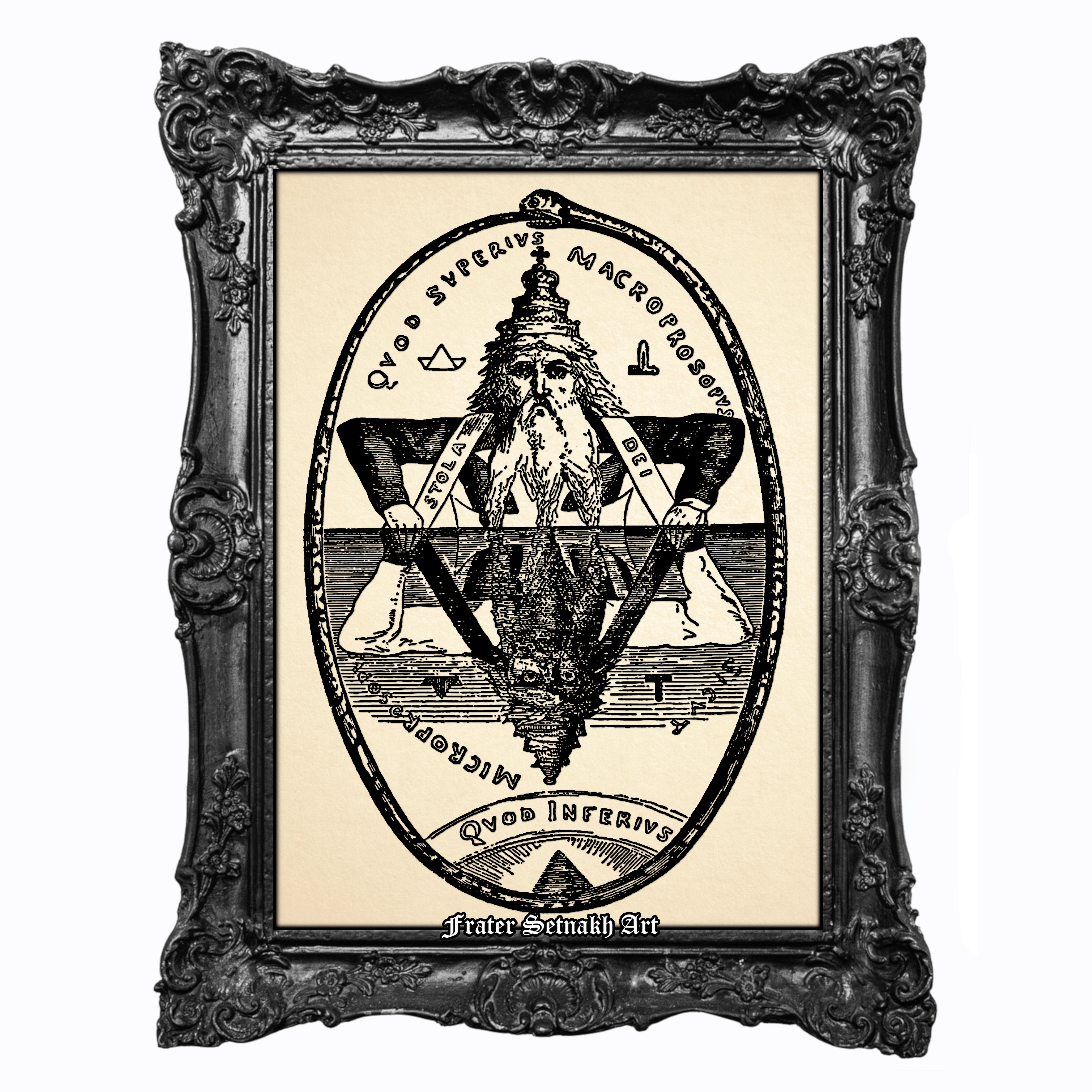 As Above So Below, Éliphas Lévi, 1856, Solomon Seal Occult Print, Hermetic Illustration, Esoteric Poster & Mystical Wall Art #206