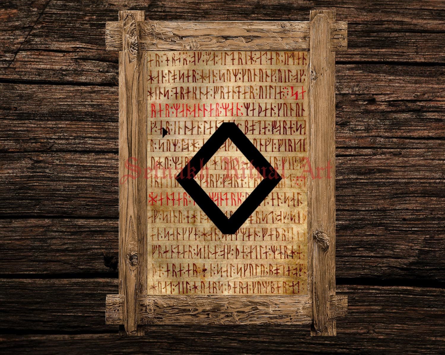 Ingwaz Rune Print – Elder Futhark – Fertility & Inner Growth Symbol, V