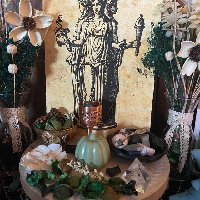 Witchy & Gothic Home Decor - Hecate Print - Greek Goddess of Magic, Witchcraft, Night, Moon, Ghosts, Necromancy,  Sorcery, Witch Poster #W89