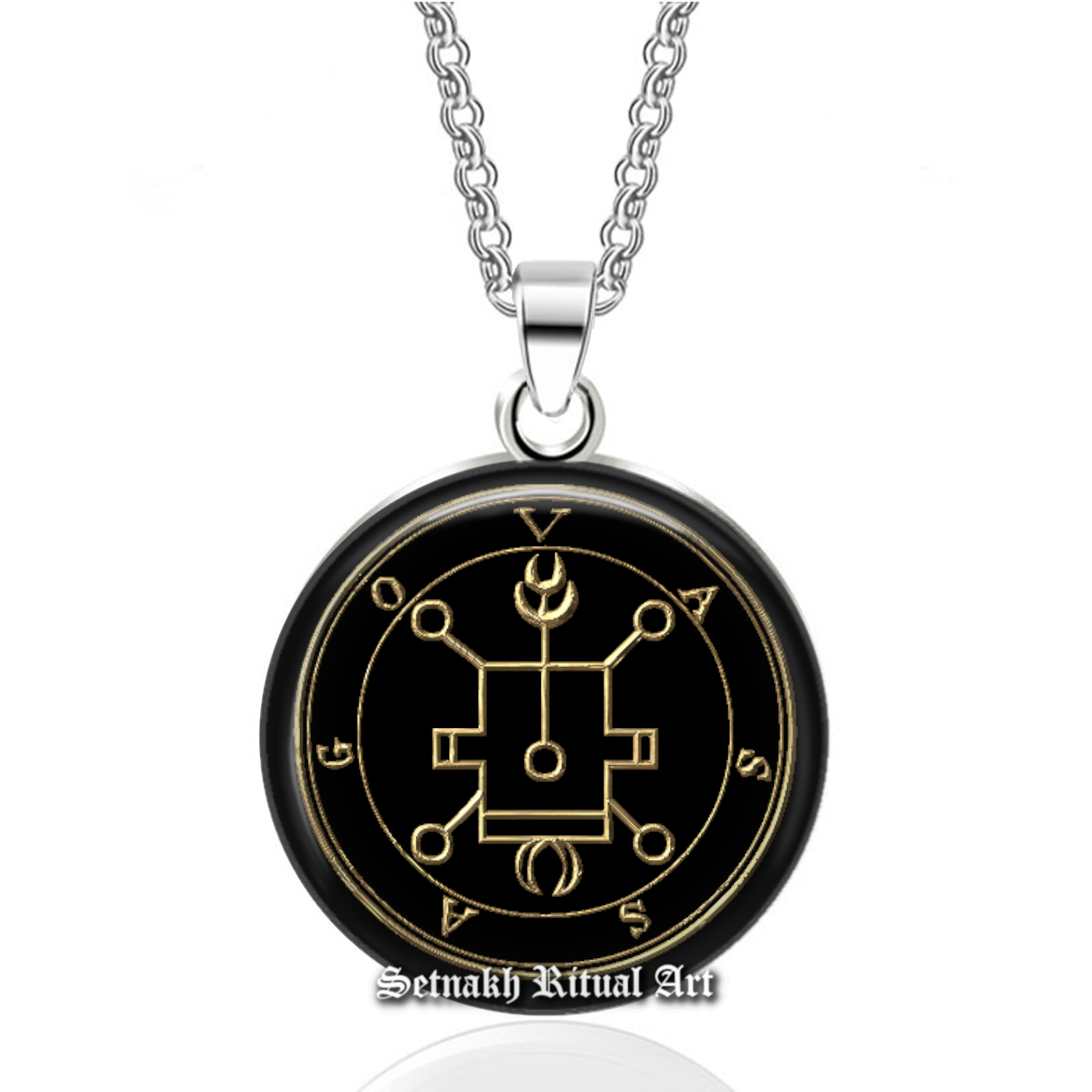 3 VASSAGO demon seal pendant, Goetia sigil necklace, Lemegeton jewelry, Lesser Key of Solomon, occult, summoning demons ritual amulet #104.3