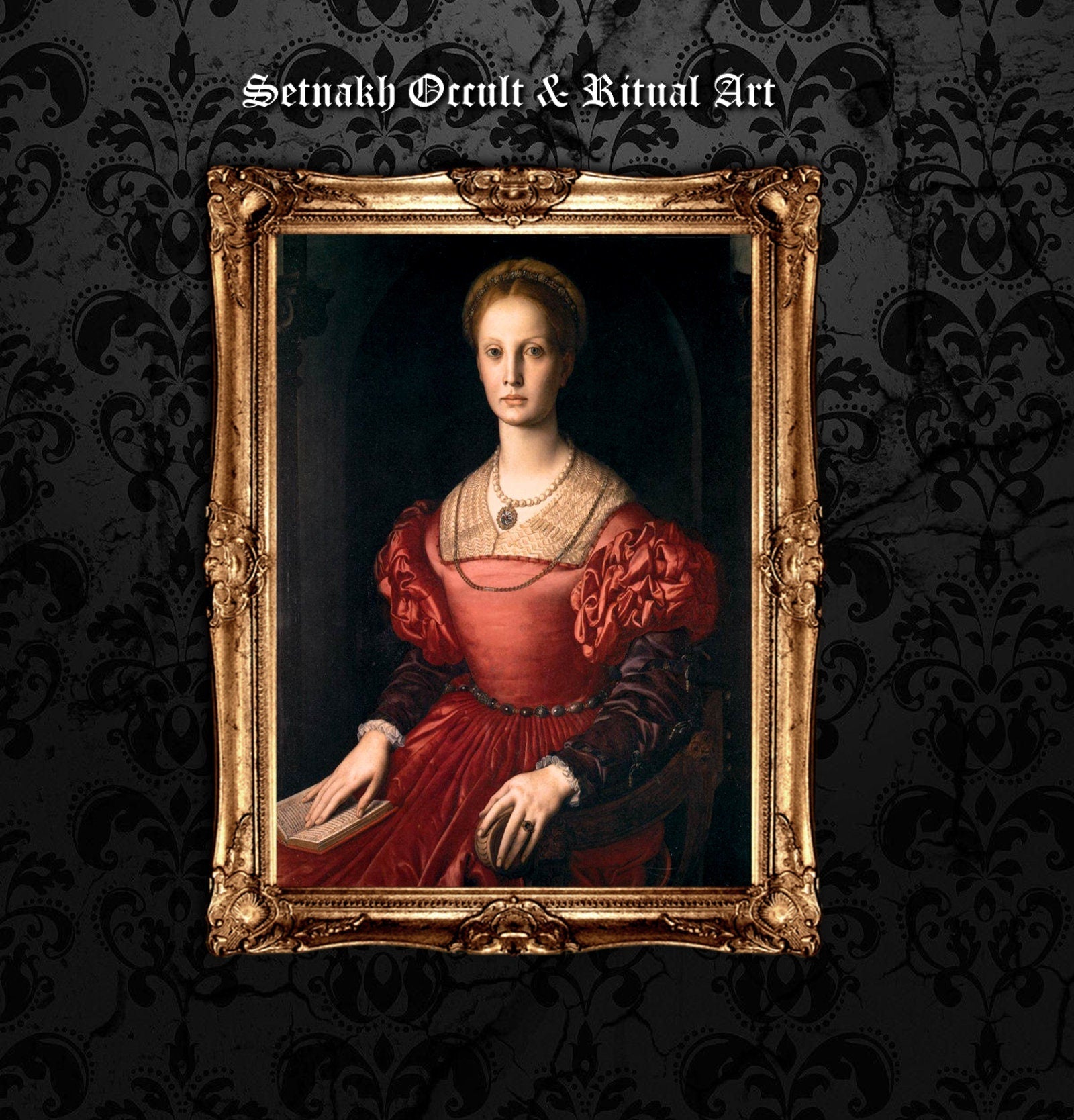 Countess Elisabeth Bathory print, Vampire Lady portrait, antique style gothic print, Vampire art, dark art, gothic home decor #W85