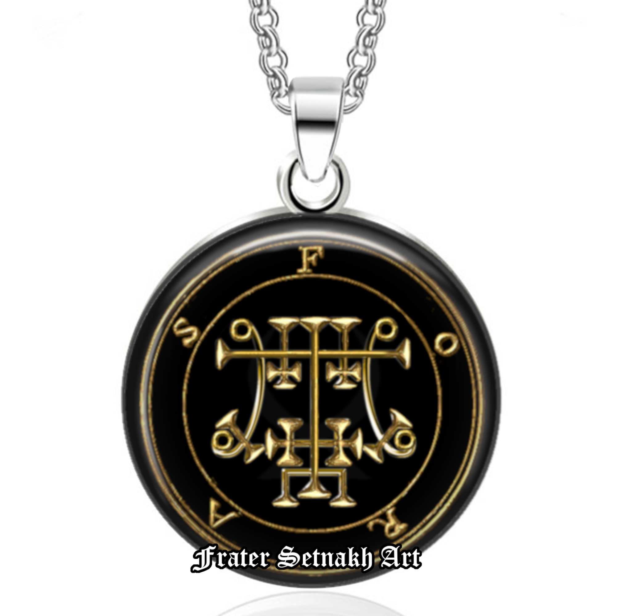 31 FORAS demon seal pendant, Goetia sigil necklace, Lemegeton jewelry, Lesser Key of Solomon, occult, summoning demons ritual amulet #104.31