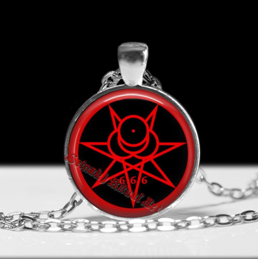 Crowley Seal amulet Satanic necklace Thelemic pendant #466