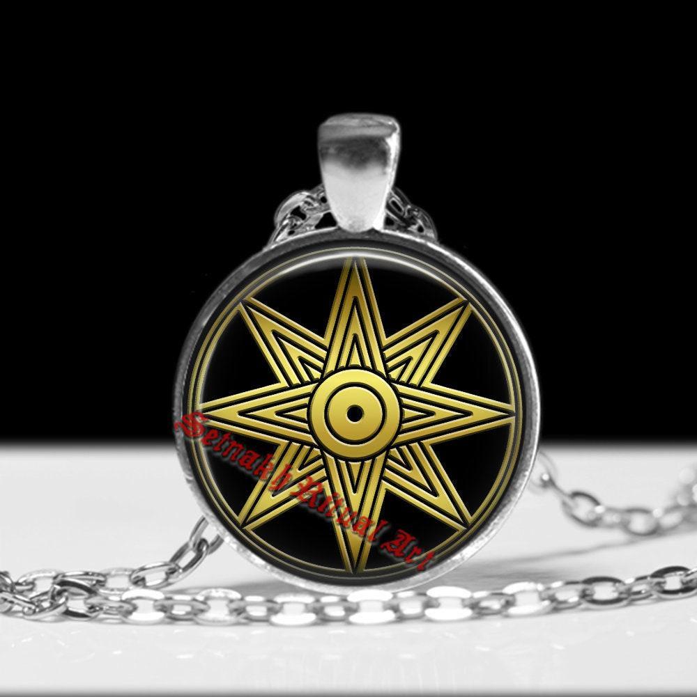 Ishtar Star pedant, Love, beauty, sex, desire, fertility, war, justice, and political power talisman, Inanna, Sumerian star of Venus  #506