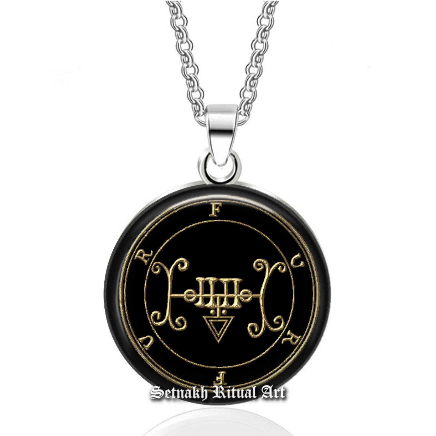 34 FURFUR demon seal pendant, Goetia sigil necklace, Lemegeton jewelry, Lesser Key of Solomon, occult, summoning demons ritual amulet #104.34