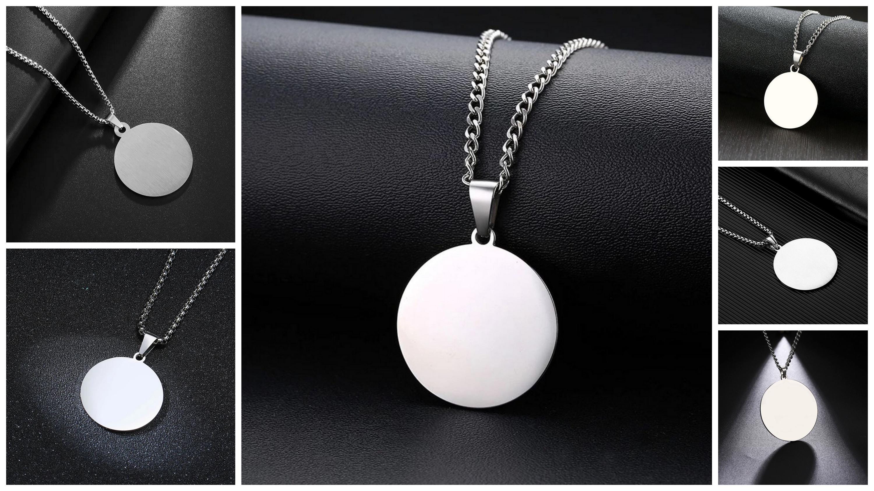 a collage of photos of a white pendant
