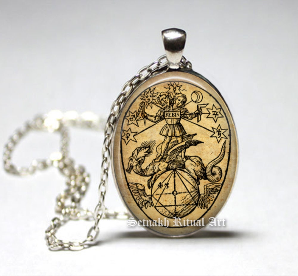 Prima Materia talisman, Sacred Alchemical Marriage, Cosmic Androgyne, Opus Magnum necklace, occult, esoteric jewelry, Magick, Alchemy #A7