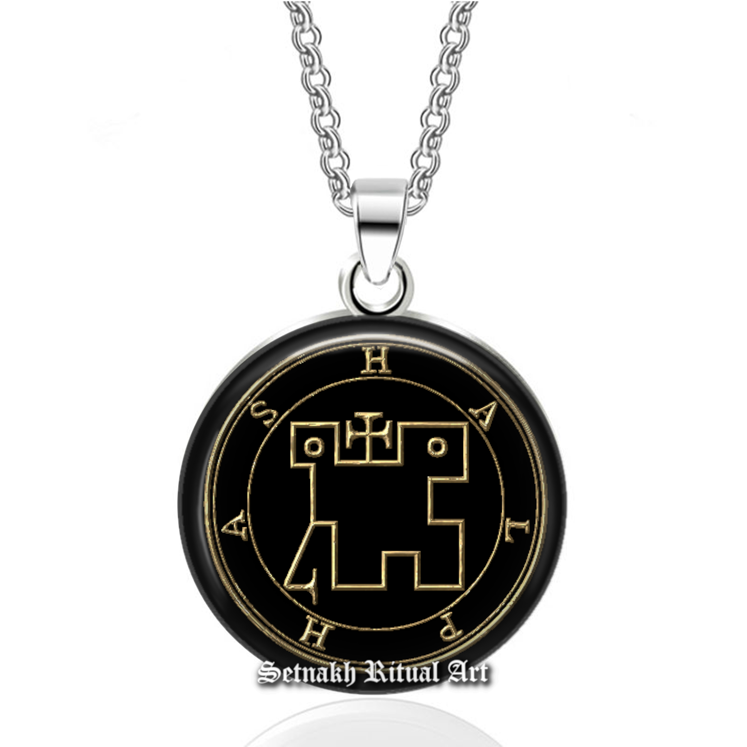 38 HALPHAS Demon Seal Pendant - Ars Goetia Demon - Demonic Sigil Necklace, Lemegeton, Lesser Key of King Solomon, Occult Amulet #104.38