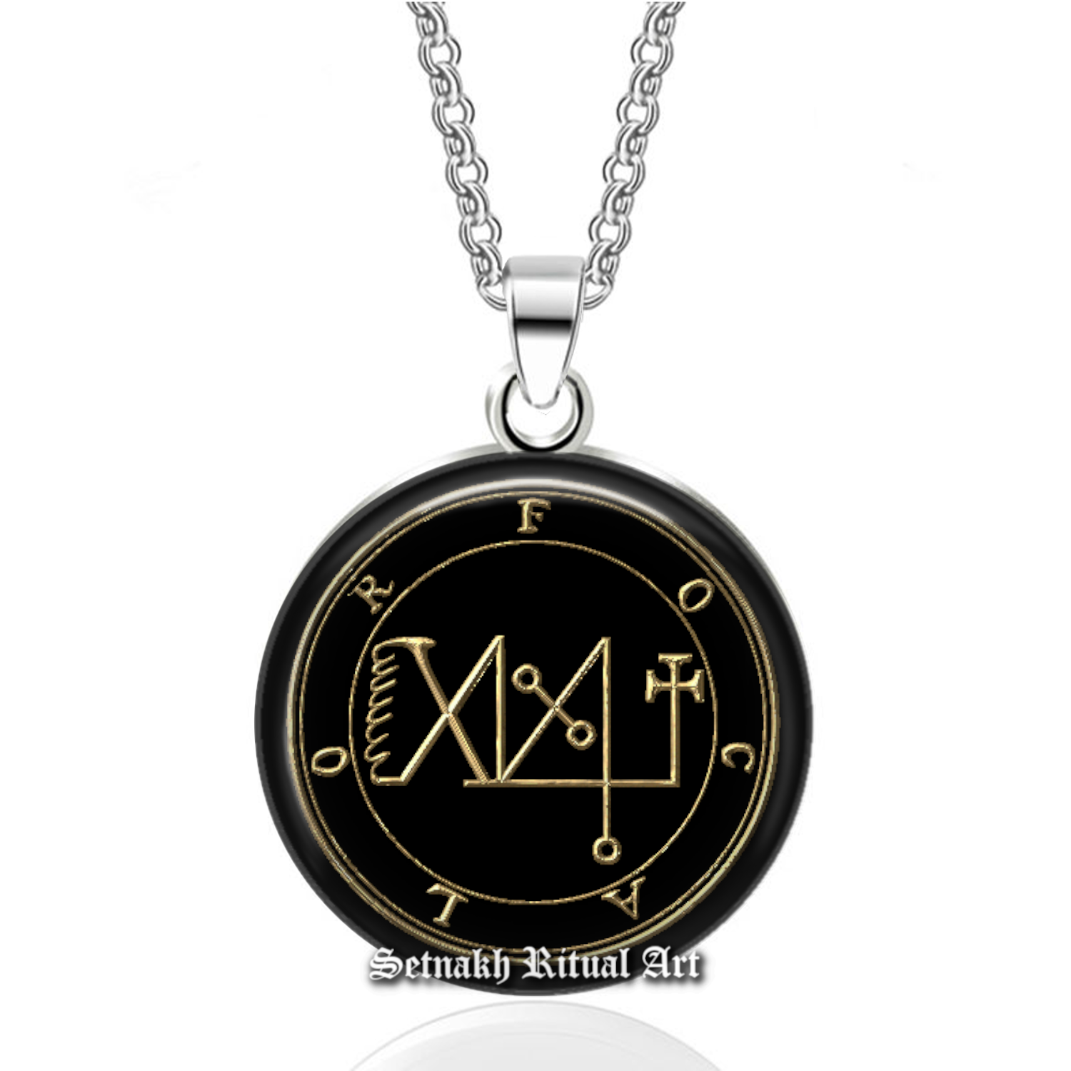 41 FOCALOR / LUCIFUGE demon seal pendant, Goetia sigil necklace, Lemegeton, Lesser Key, occult, summoning demons ritual amulet #104.41