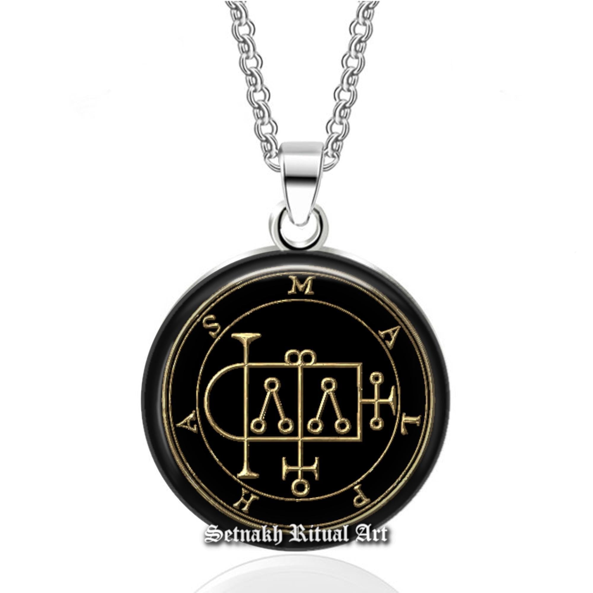39 MALPHAS demon seal pendant, Goetia sigil necklace, Lemegeton jewelry, Lesser Key of Solomon, occult, summoning demons amulet #104.39