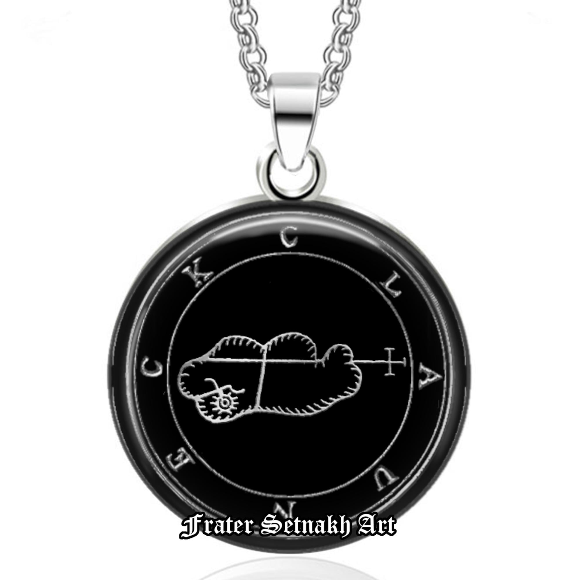 CLAUNECK Seal talisman, Demon of wealth, money, assisting in the discovery of hidden treasure, Goetic sigil pendant, Servitor of Syrach #DM7