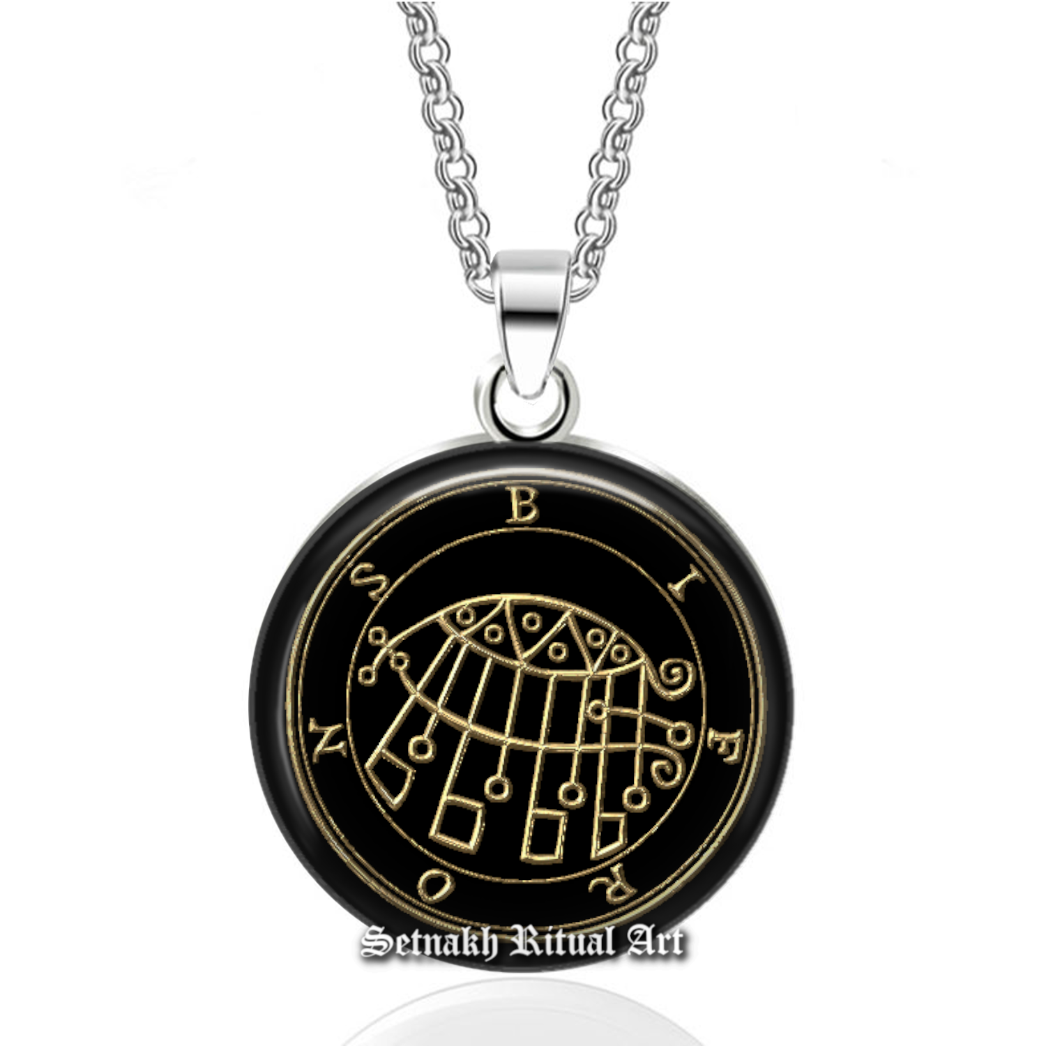 46 BIFRONS demon seal pendant, Goetia sigil necklace, Lemegeton, Lesser Key, occult, summoning demons ritual amulet #104.46