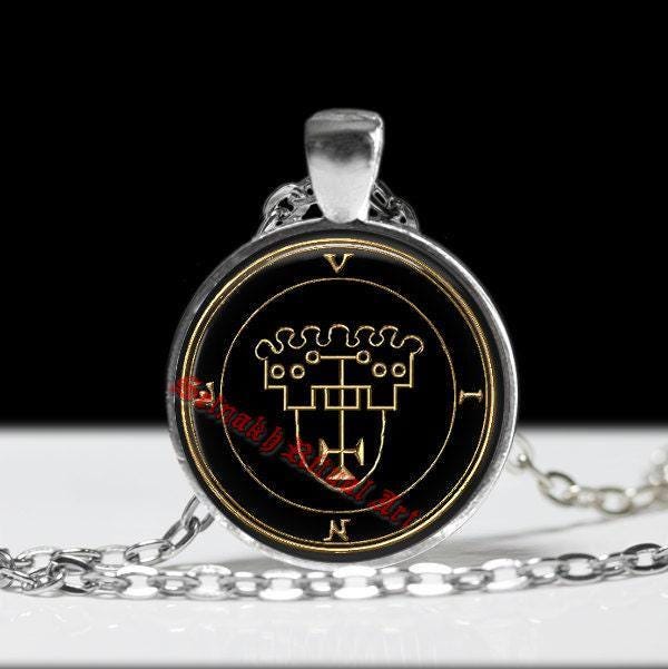 45 VINE demon seal pendant, Goetia sigil necklace, Lemegeton jewelry, Lesser Key of Solomon, occult, summoning demons ritual amulet #104