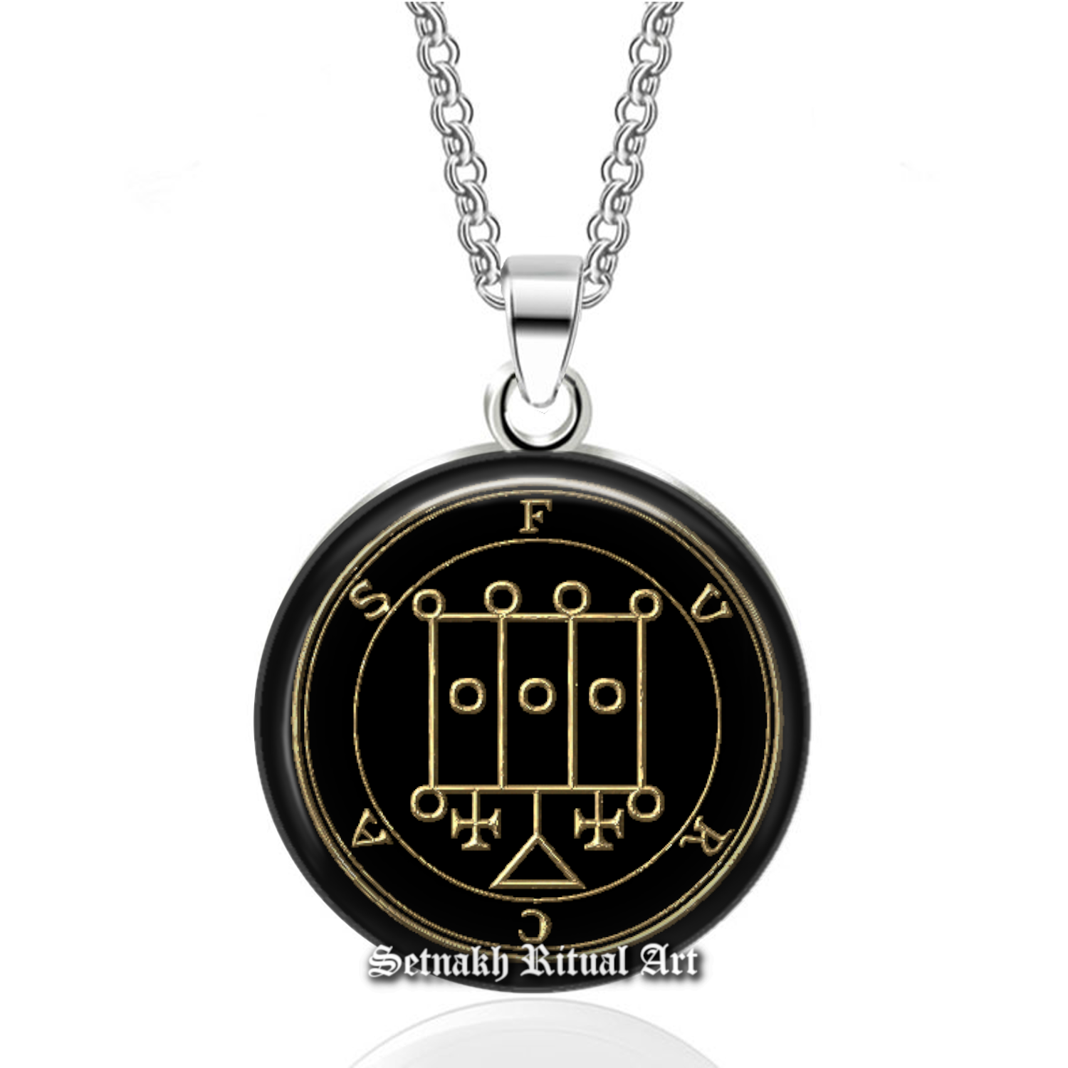 50 FURCAS demon seal pendant, Goetia sigil necklace, Lemegeton jewelry, Lesser Key, occult pentacle, summoning demons ritual amulet 104.50