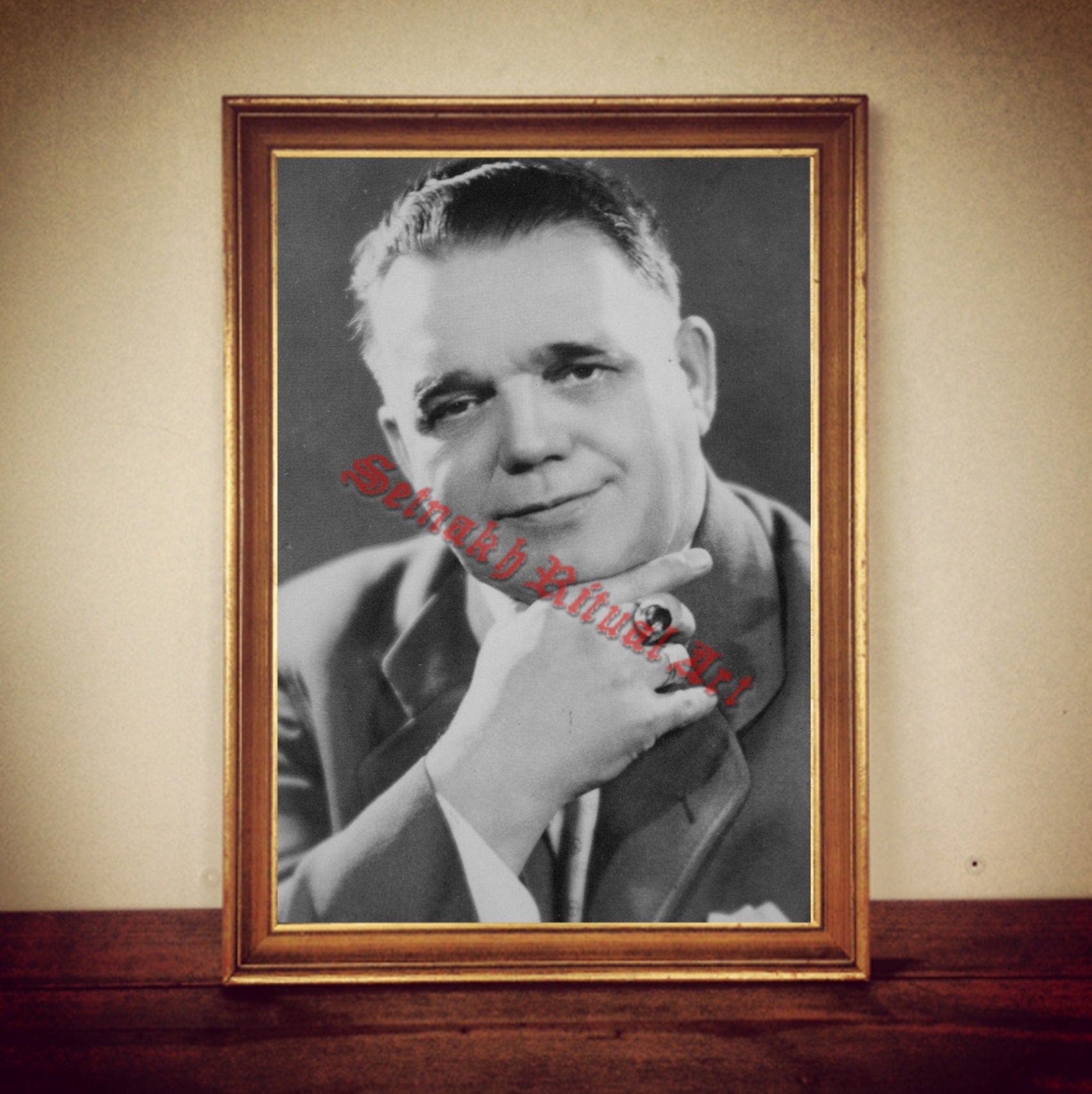 Franz Bardon portrait, famous occultist print, Hermetic magic, teacher of Hermetics, Kabbalah, gnosis, hidden knowledge   #503