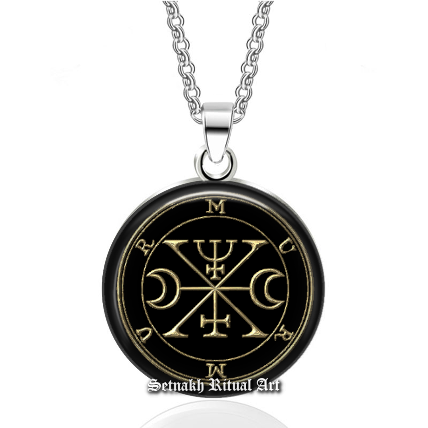 54 MURMUR demon seal pendant, Goetia sigil necklace, Lemegeton jewelry, Lesser Key of Solomon, occult, summoning demons ritual amulet #104.54