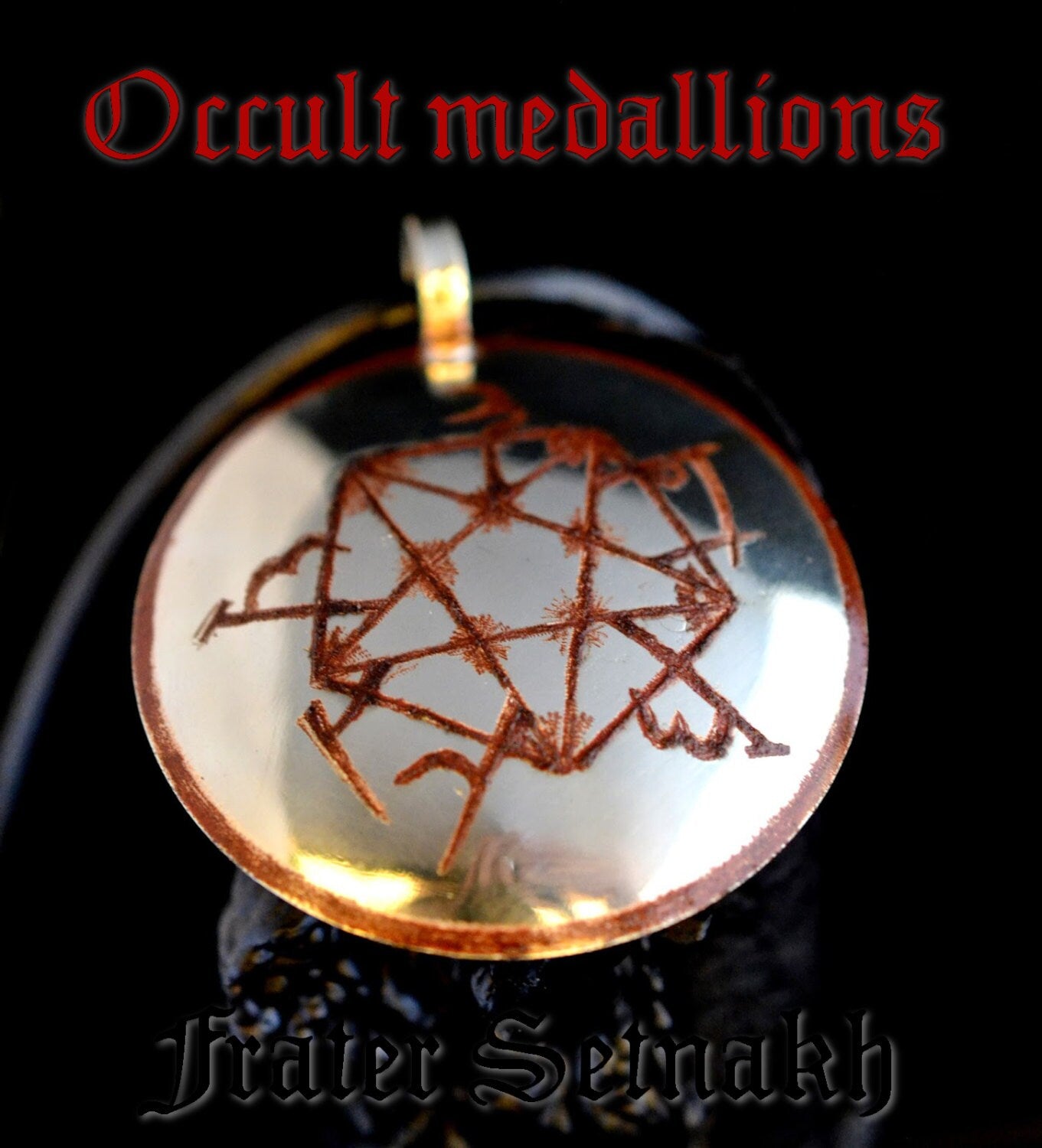 Custom medallion with your symbol, sigil, picture | ritual amulet, occult necklace, magick jewelry, magic talisman, ritual pendant, lamen