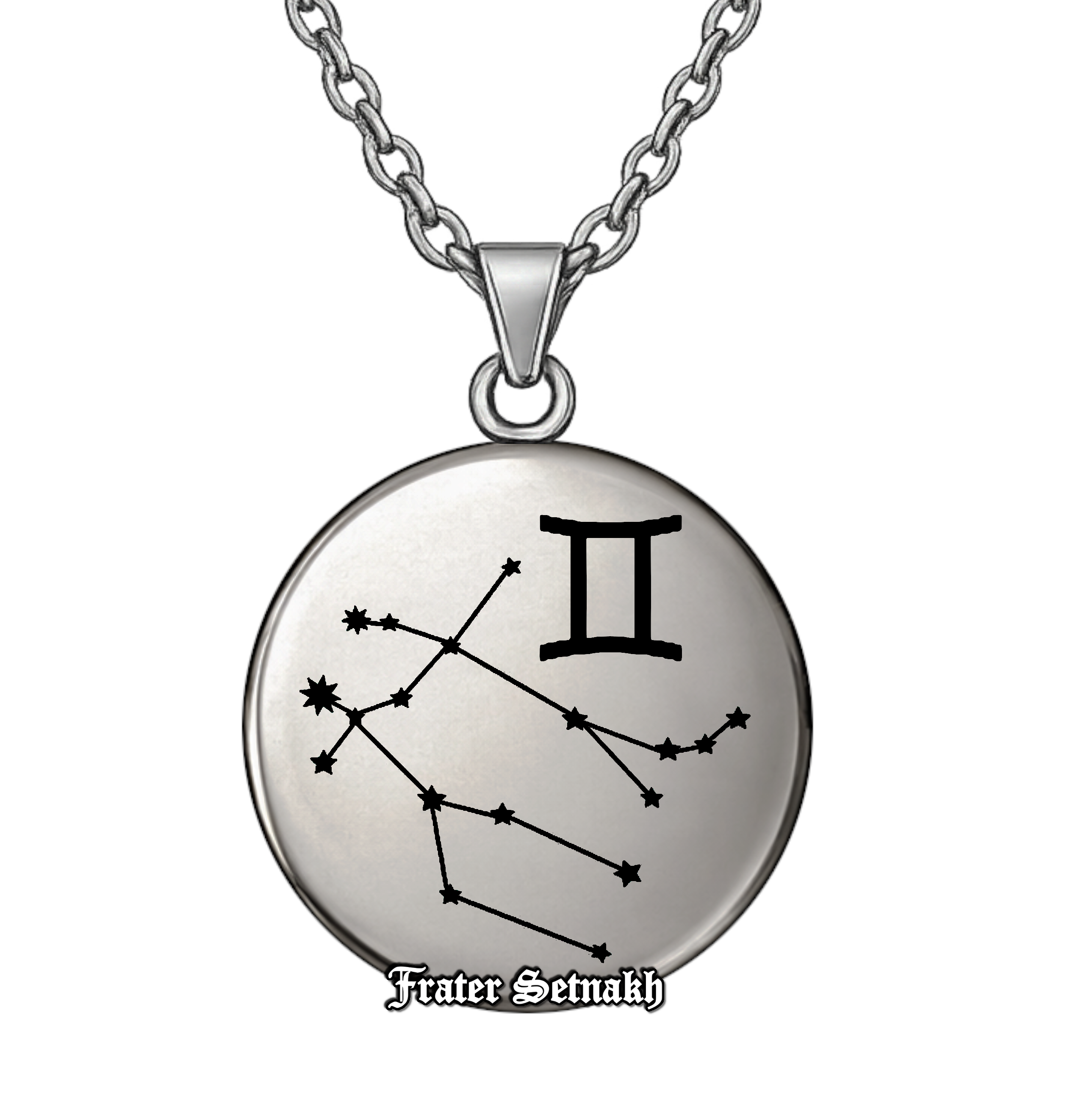 Gemini Zodiac Pendant (May 21 – June 20) – Talisman of Sharp Intellect, Adaptability & Expressive Mastery | Sacred Celestial Jewelry #578.3