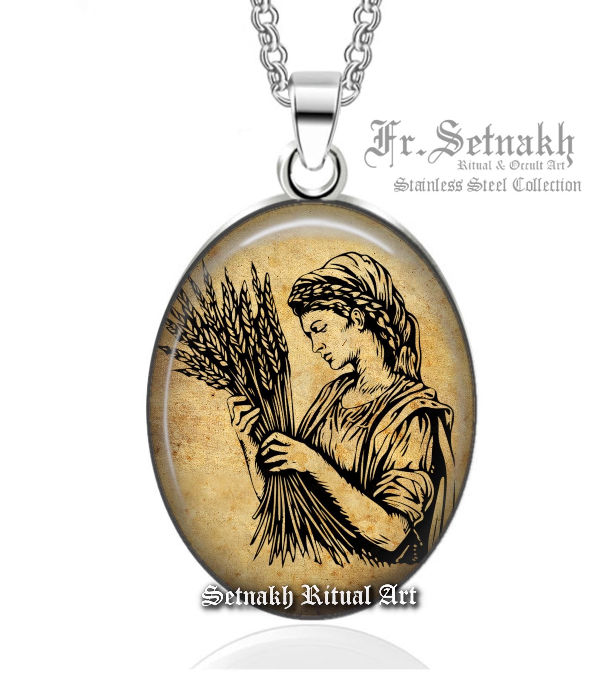Demeter Goddess Talisman Necklace – Wiccan Pendant for Fertility, Abundance & Earth Magic, Magic Jewelry, Witchy pendant, gift idea #WS14