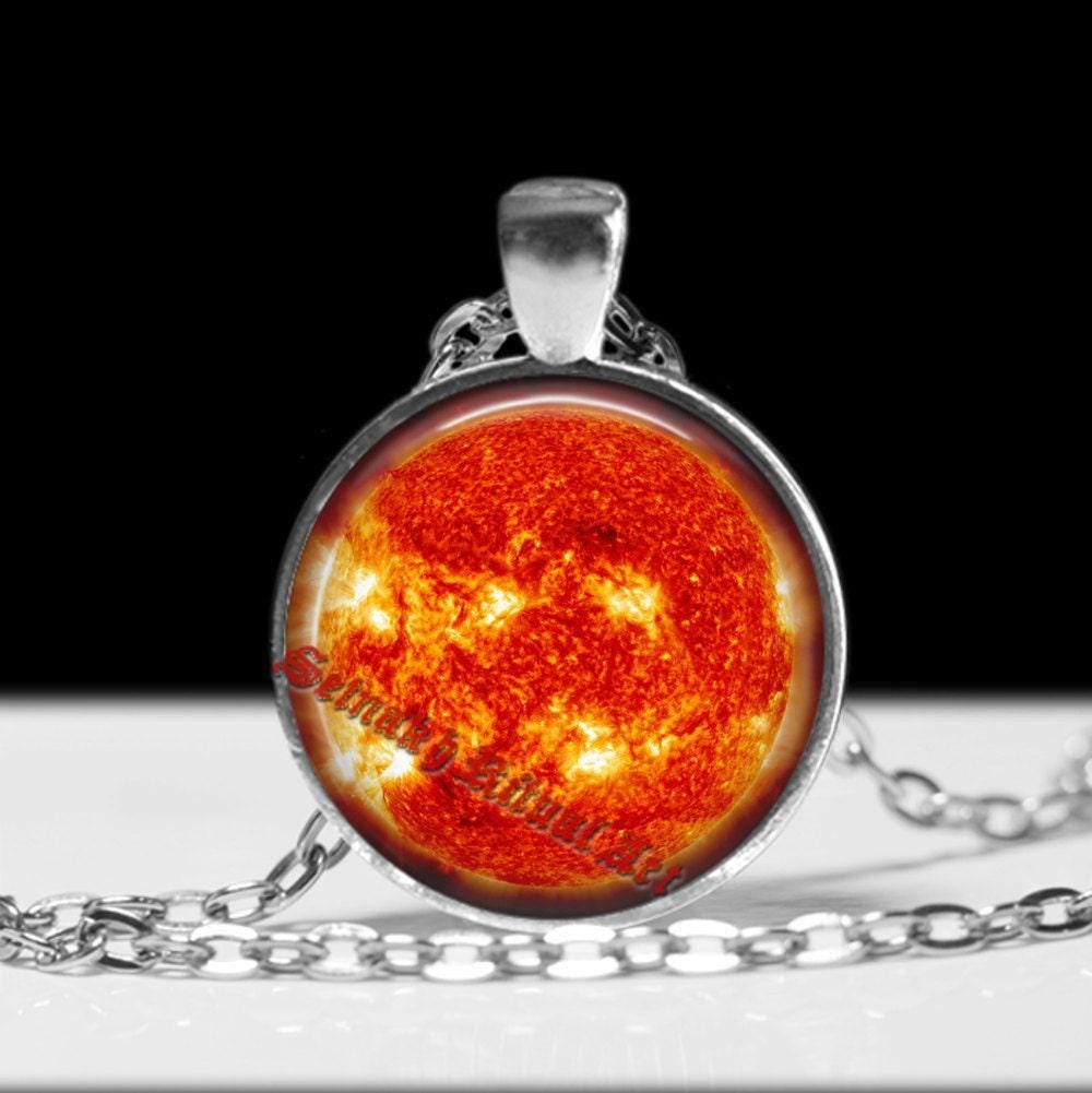 Sun jewelry Astrology necklace Planet pendant Cosmos jewellery #433.10