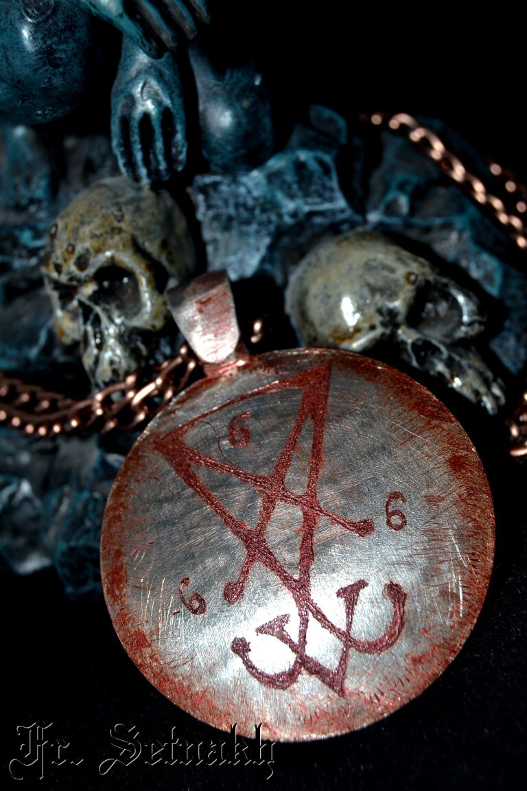 LUCIFER SIGIL PENDANT luciferian chaos, vampiric, occult, magic, esoteric, medalion, satan, satanic jewellery jewelry