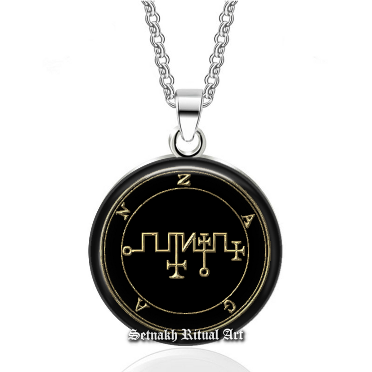61 ZAGAN Demon seal pendant, Goetia sigil necklace, Lemegeton jewelry,