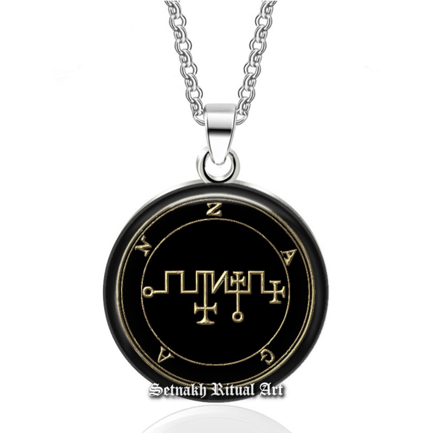 62 VALAC Demon seal pendant, Goetia sigil necklace, Lemegeton jewelry, Lesser Key, occult pentacle, summoning demons ritual amulet 104.62