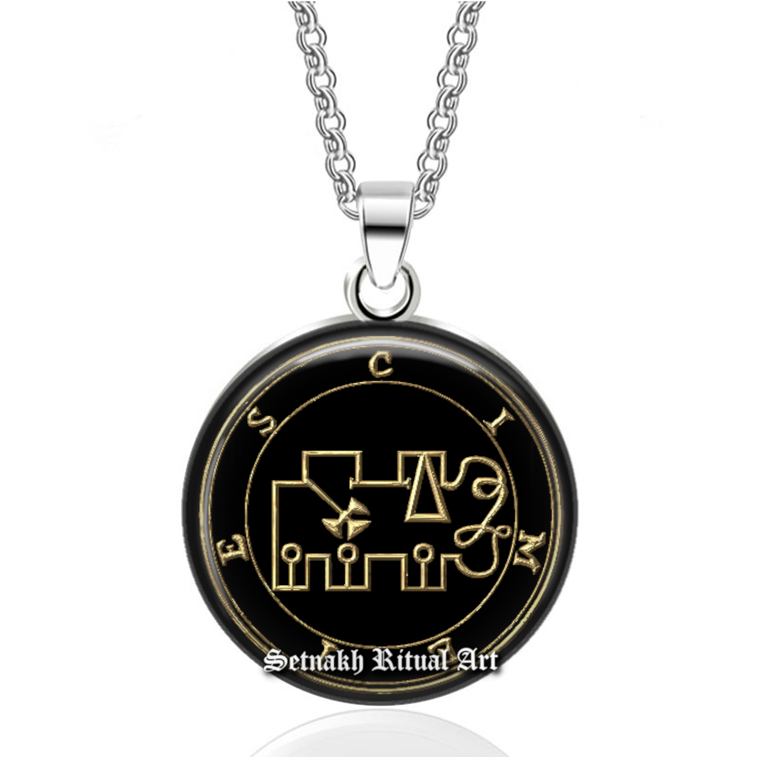 66 CIMEIES Demon seal pendant, Goetia sigil necklace, Lemegeton jewelry, Lesser Key, occult pentacle, summoning demons ritual amulet 104.66