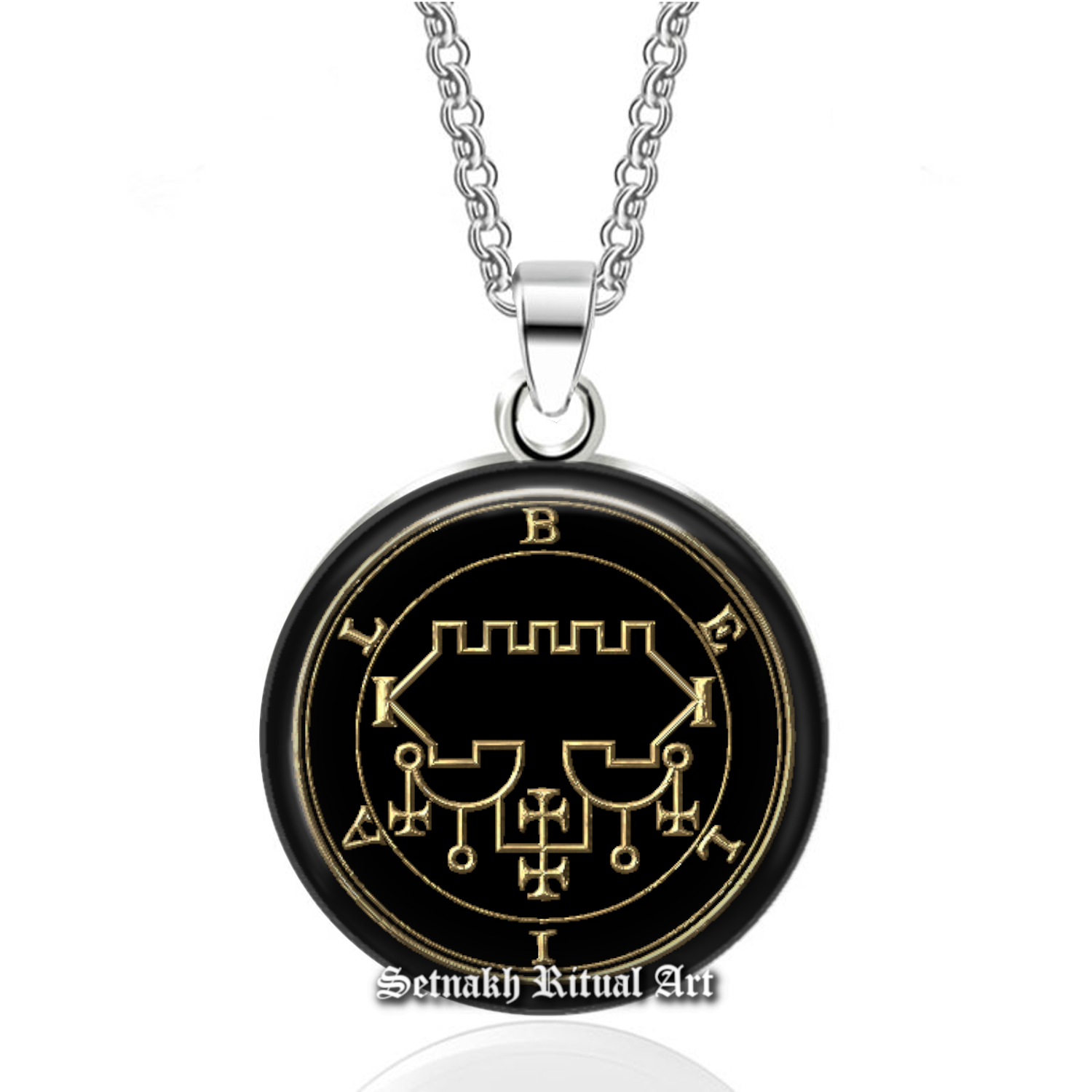 68 BELIAL demon seal pendant, Goetia sigil necklace, Lemegeton jewelry, Lesser Key, occult pentacle, summoning demons ritual amulet 104.68