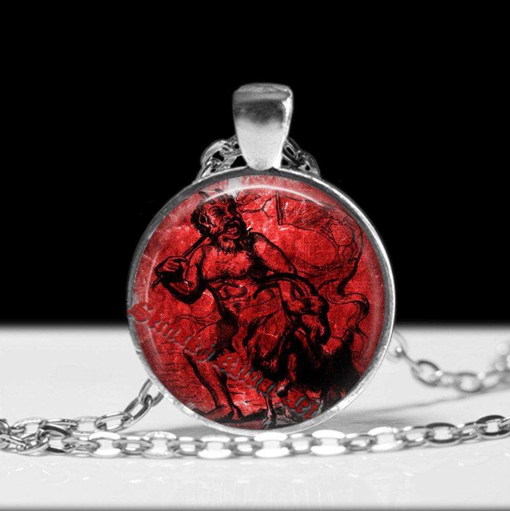 Satanic, Azazel pendant, demon summoning amulet, satan jewelry, 666, satanism, ritual  talisman, dark sorcery #442
