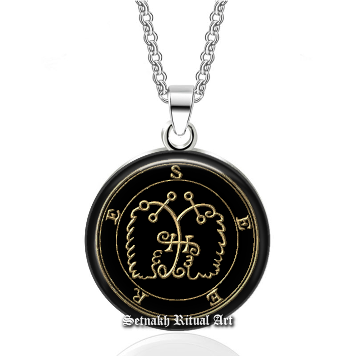 70 SEERE Demon seal pendant, Goetia sigil necklace, Lemegeton jewelry, Lesser Key, occult pentacle, summoning demons ritual amulet 104.70