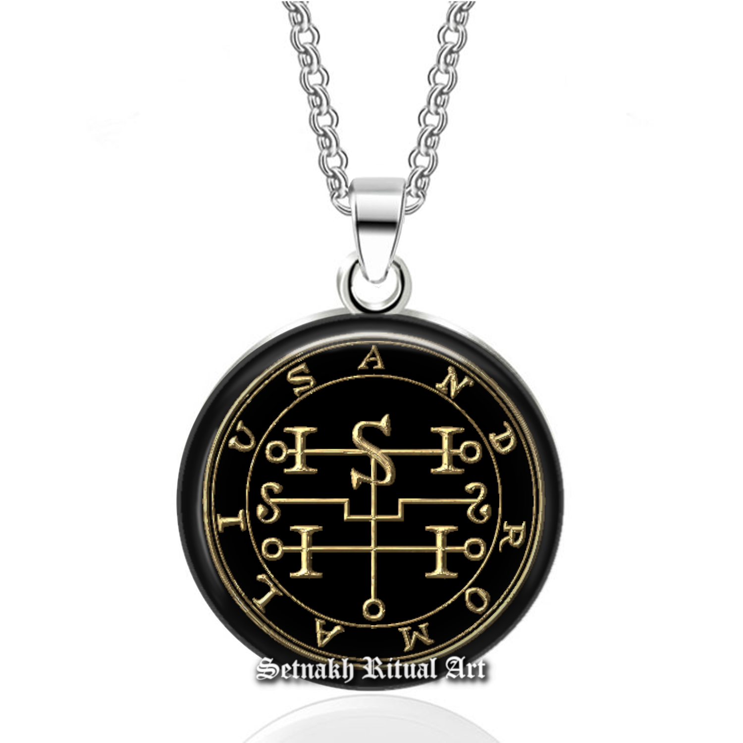 72 ANDROMALIUS Demon seal pendant, Goetia sigil necklace, Lemegeton jewelry, Lesser Key, occult pentacle, summoning demons ritual amulet 104.72
