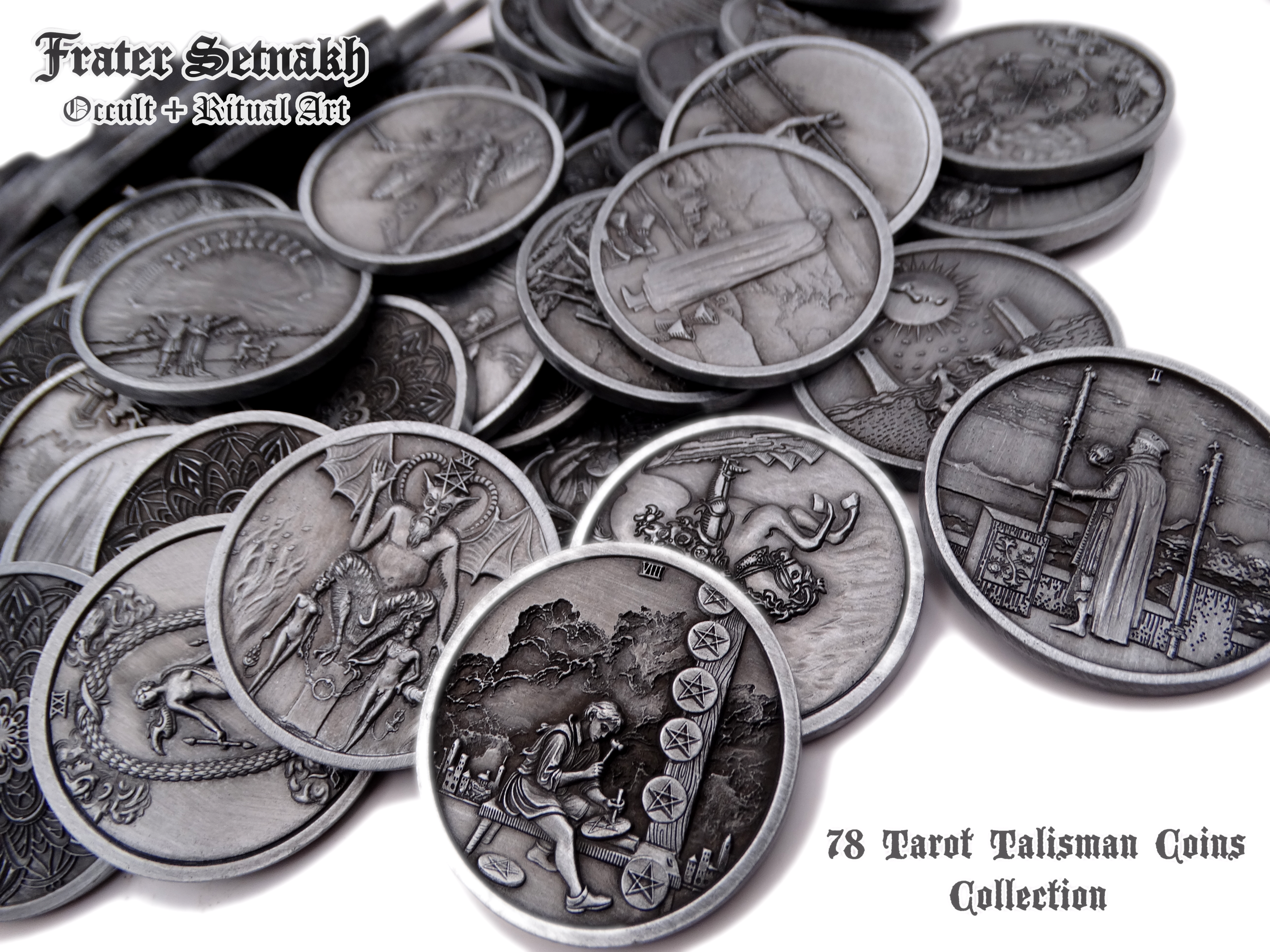 Tarot Coin Collection – World’s First Complete Rider–Waite Inspired Coin Set by Frater Setnakh – PRE-ORDERS - Shipping in Deceber '25 - Divination Coins - Oracle Coins