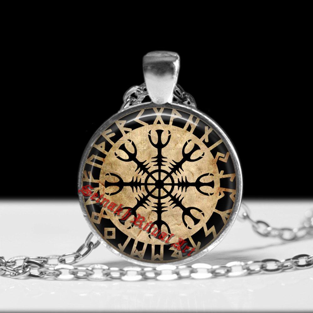 Helm of Awe talisman, Ægishjálmr necklace, nordic pendant, viking amulet, icelandic stave, pagan necklace, magic jewelry #452