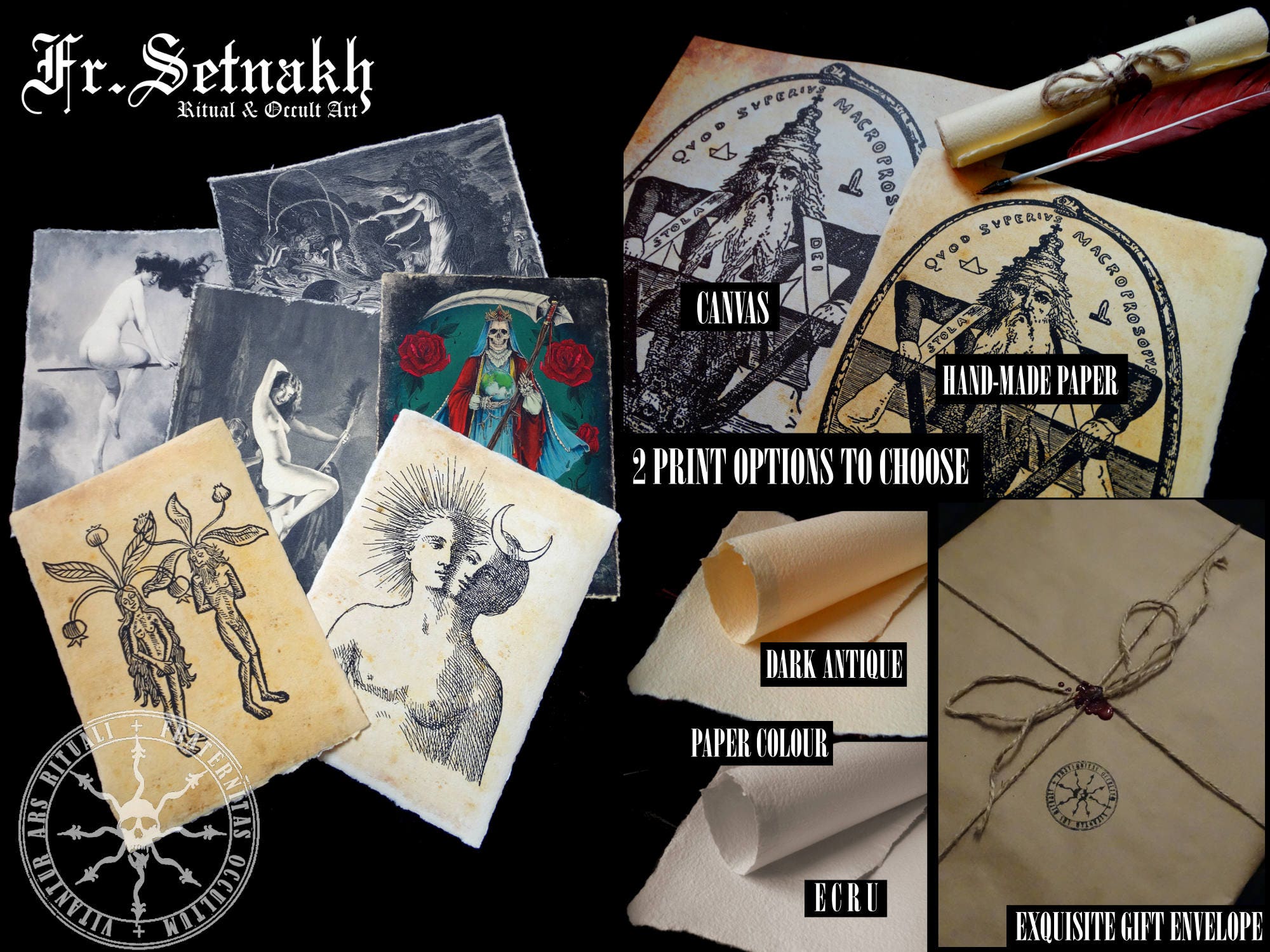 SALE ! buy 3 prints get 1 free | occult print, witches illustration, witchcraft poster, magic art, home decor, magick, canvas print
