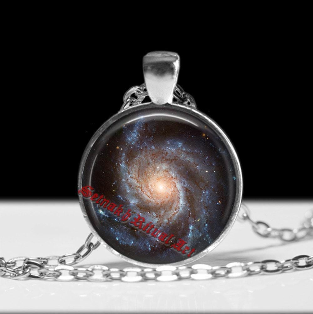 Spiral Galaxy jewelry Astrology necklace Planet pendant Cosmos jewellery #434.1