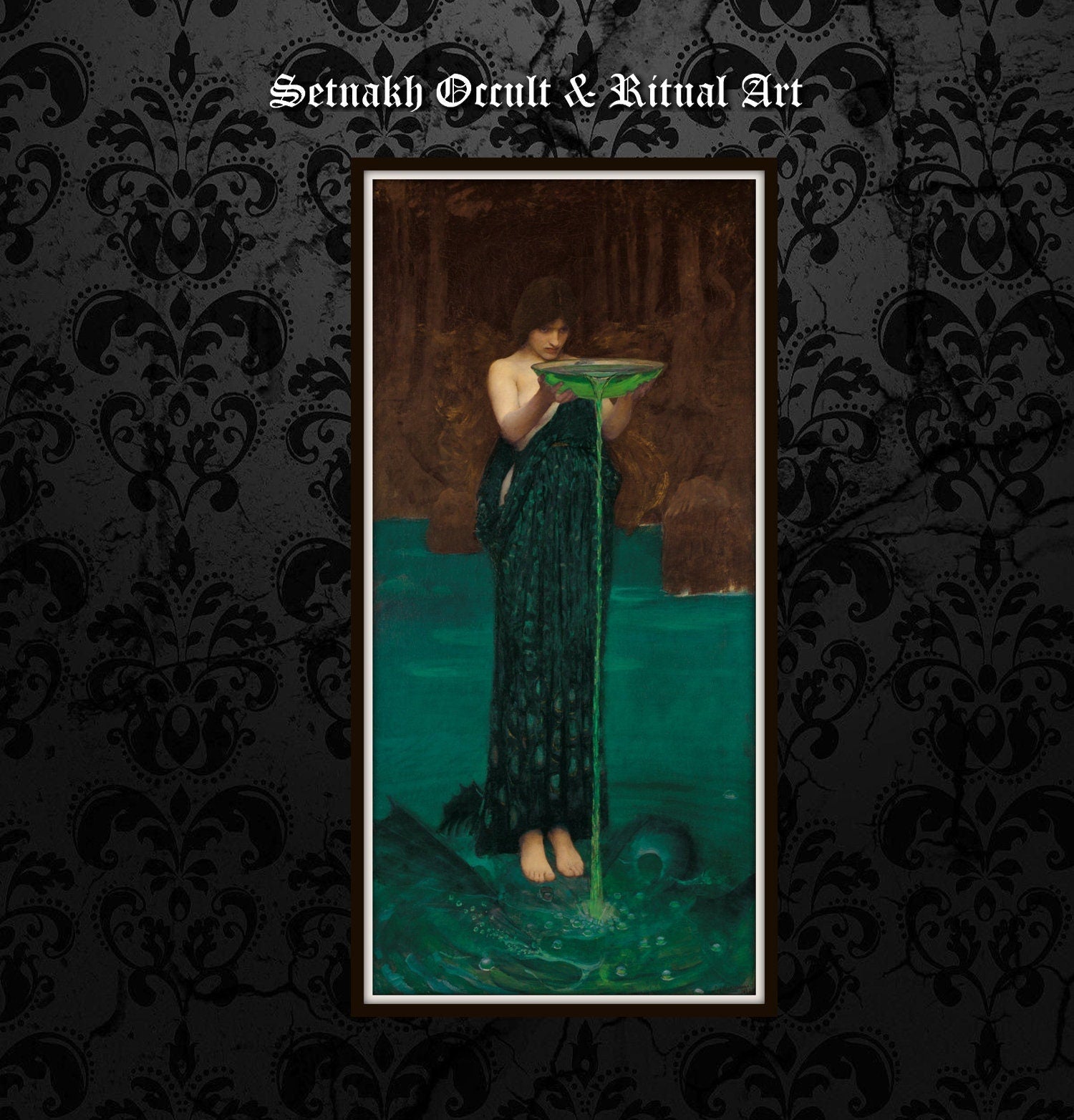 The High Priestess print, Intuition, sacred knowledge, divine feminine, the subconscious mind. Tarot card, witch, occult art #W107