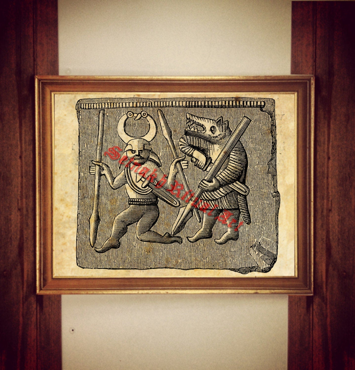 Viking art, Berseker old image, Nordic home decor, Scandinavian poster #439