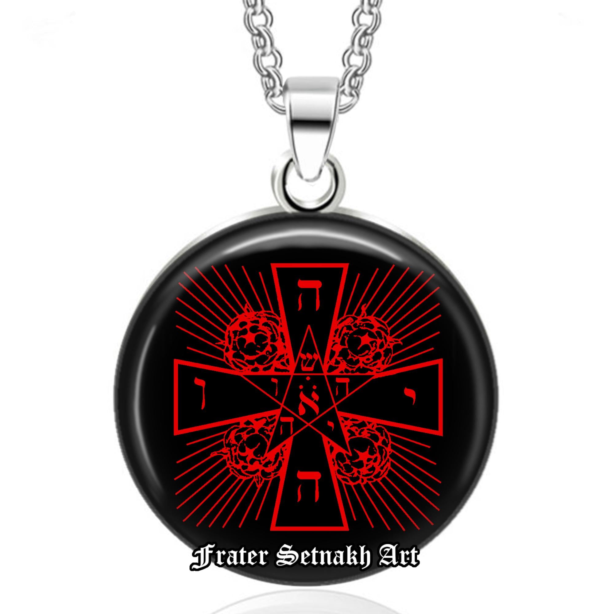 Rosicrucian Cross Talisman, Rozenkreutz Pendant, Rose and Cross necklace, AMORC, Magick, Alchemy, Hermetism, Esoteric Gift Idea #67